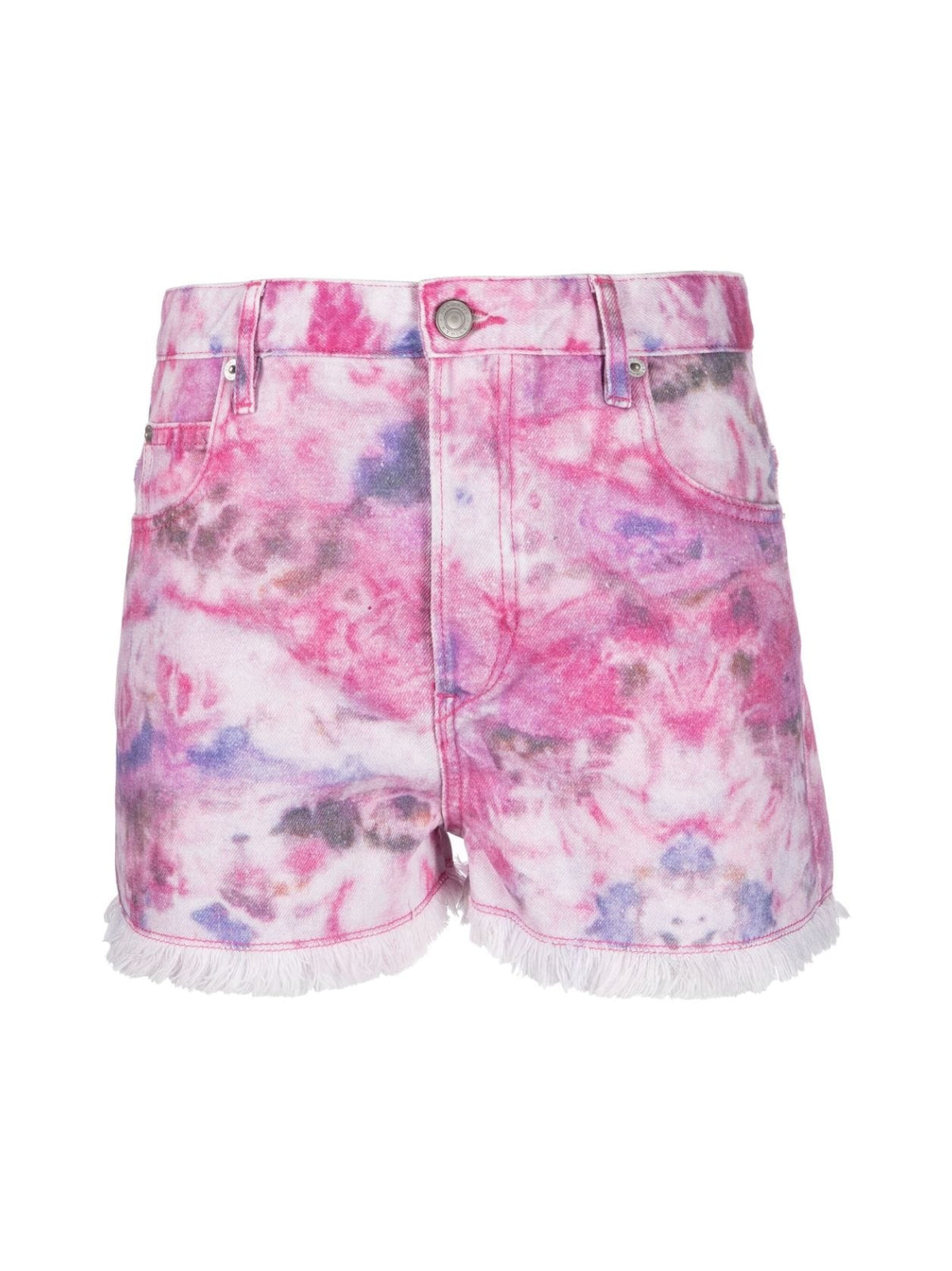 ISABEL MARANT Frayed Mini Tie-Dye Shorts
