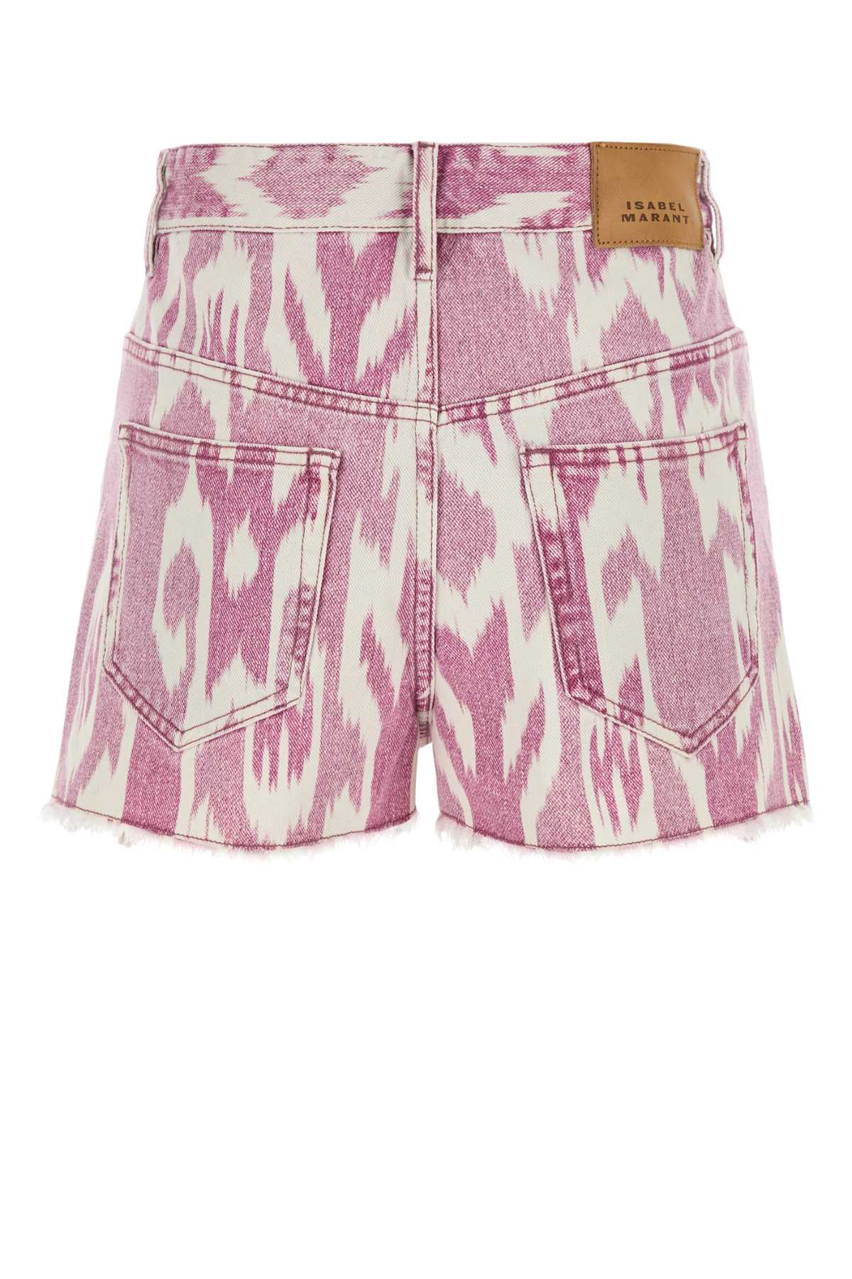 ISABEL MARANT ETOILE Printed Denim Mini Shorts for Women