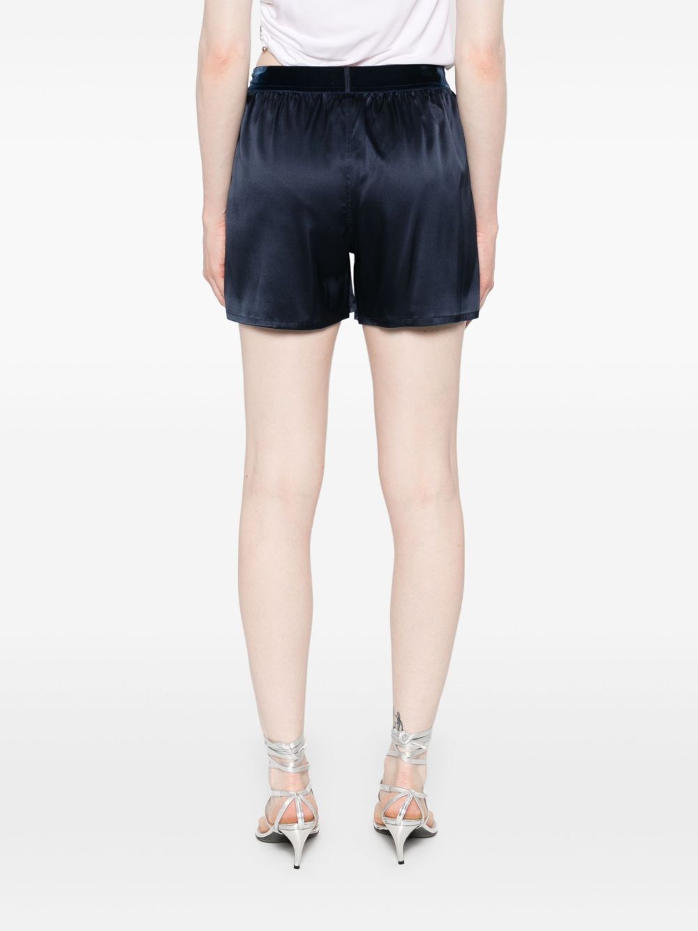 TOM FORD Silk Shorts with Elasticated Logo Waistband