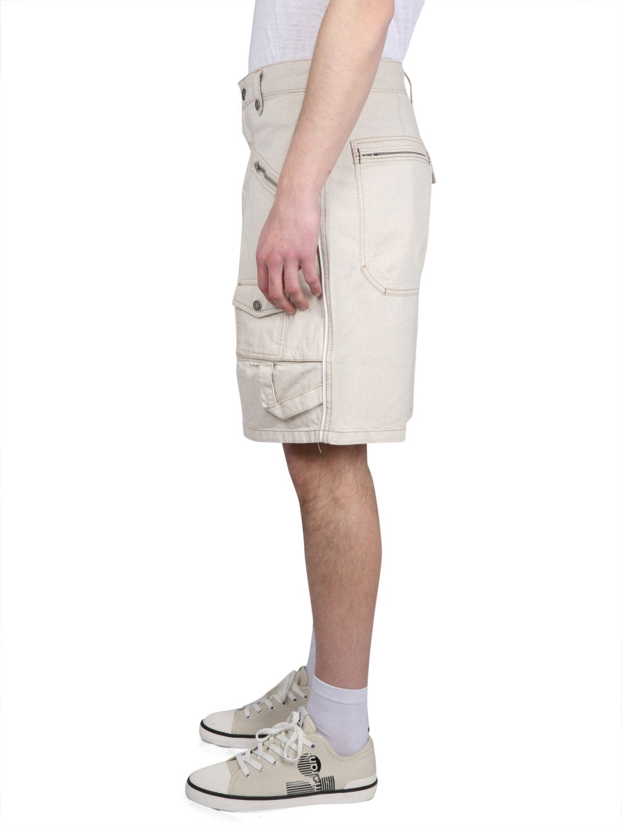 ISABEL MARANT Men's Mini Denim Bermuda Shorts