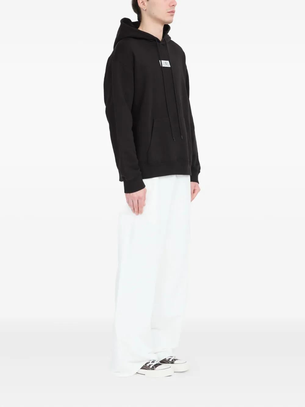 MM6 MAISON MARGIELA Logo Cotton Hoodie with Pouch Pocket - FW25