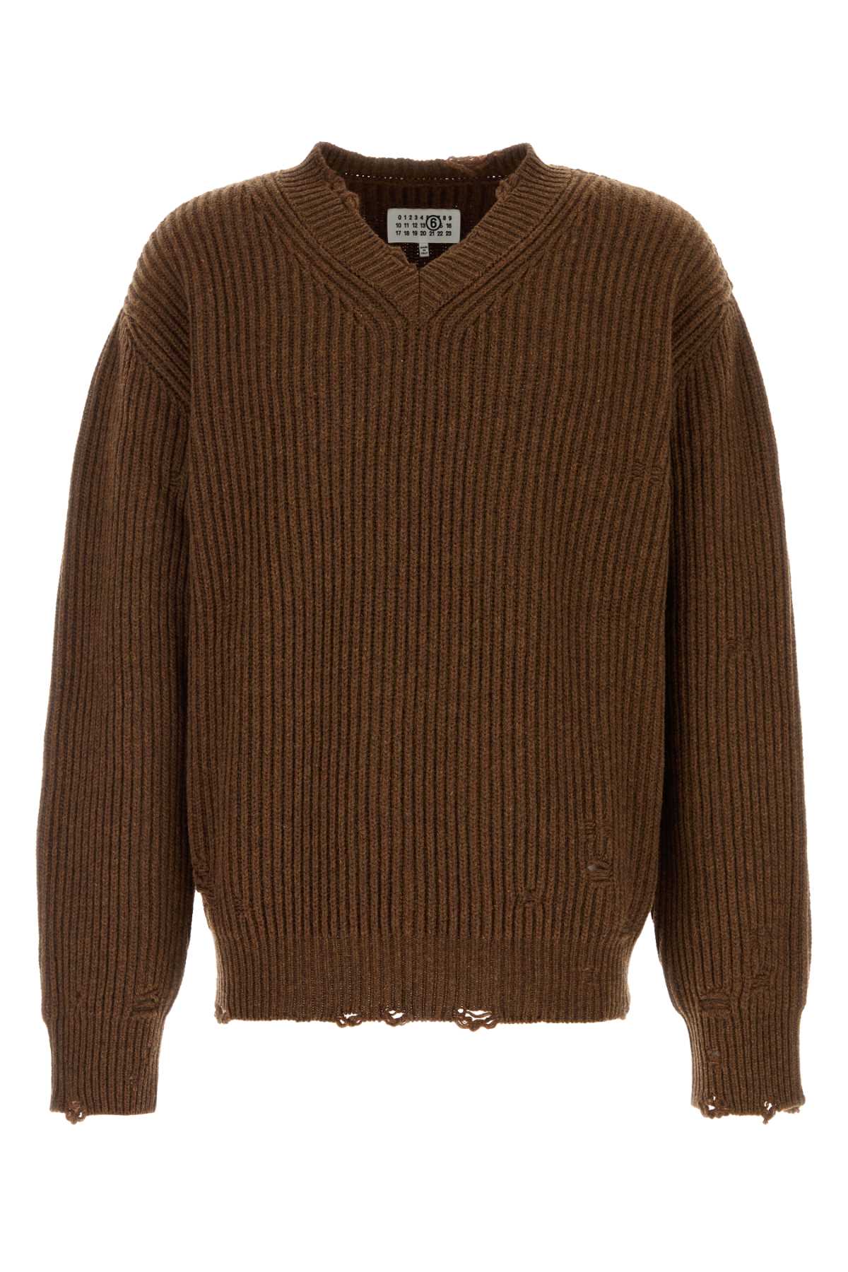 MM6 MAISON MARGIELA Distressed Wool-Blend Sweater