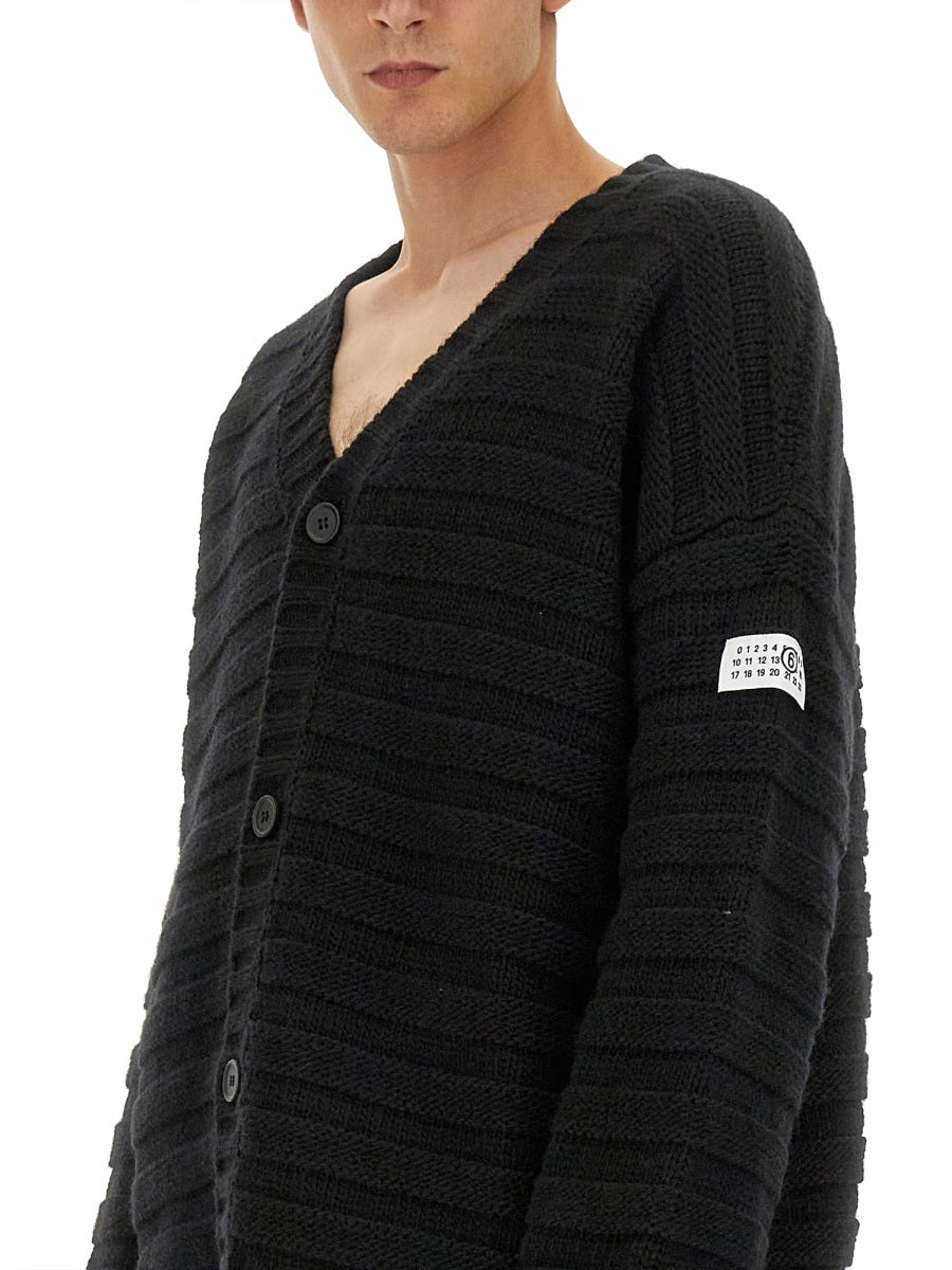 MM6 MAISON MARGIELA Men's Regular Fit Cardigan with V-Neck