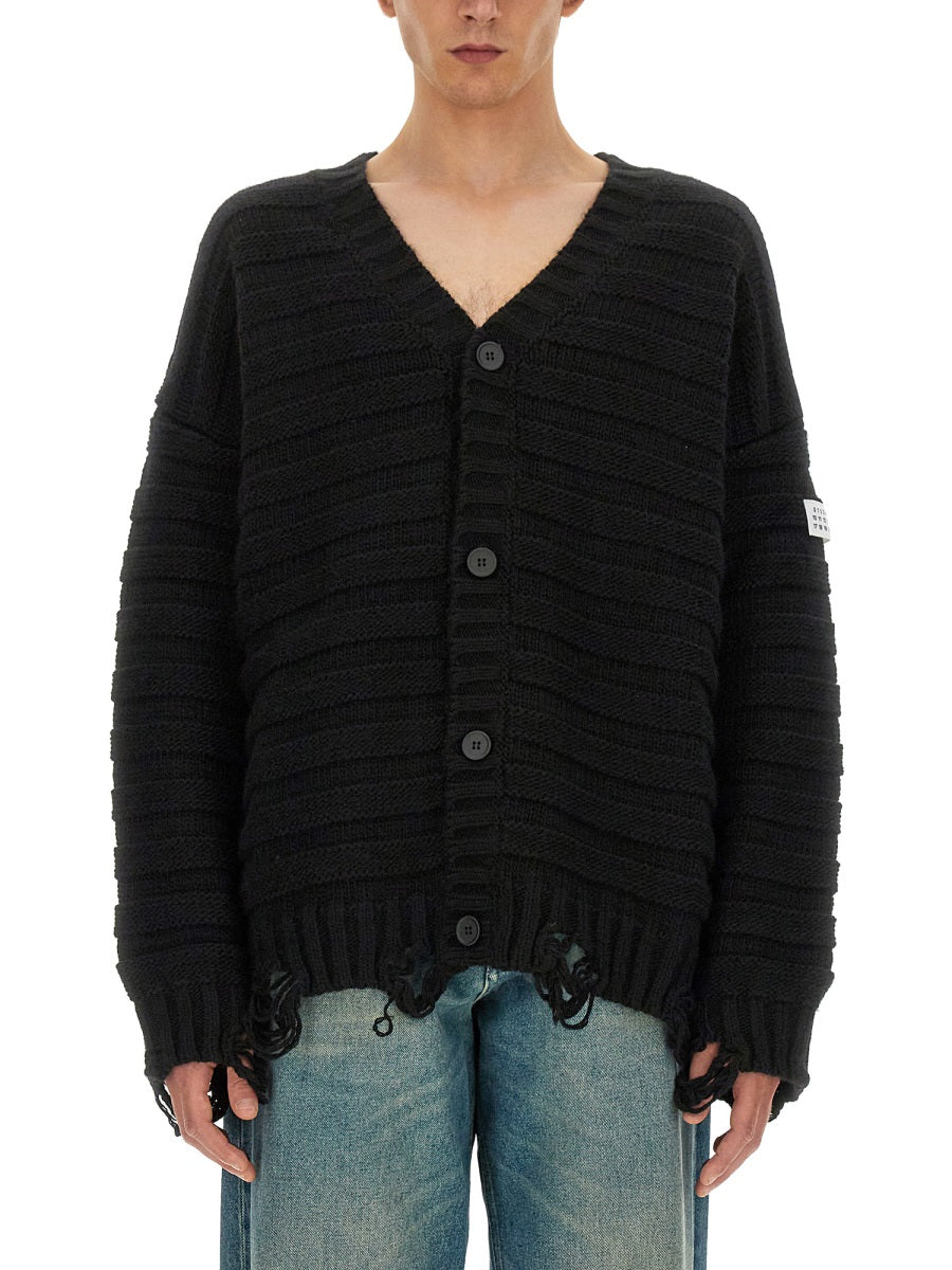 MM6 MAISON MARGIELA Men's Regular Fit Cardigan with V-Neck