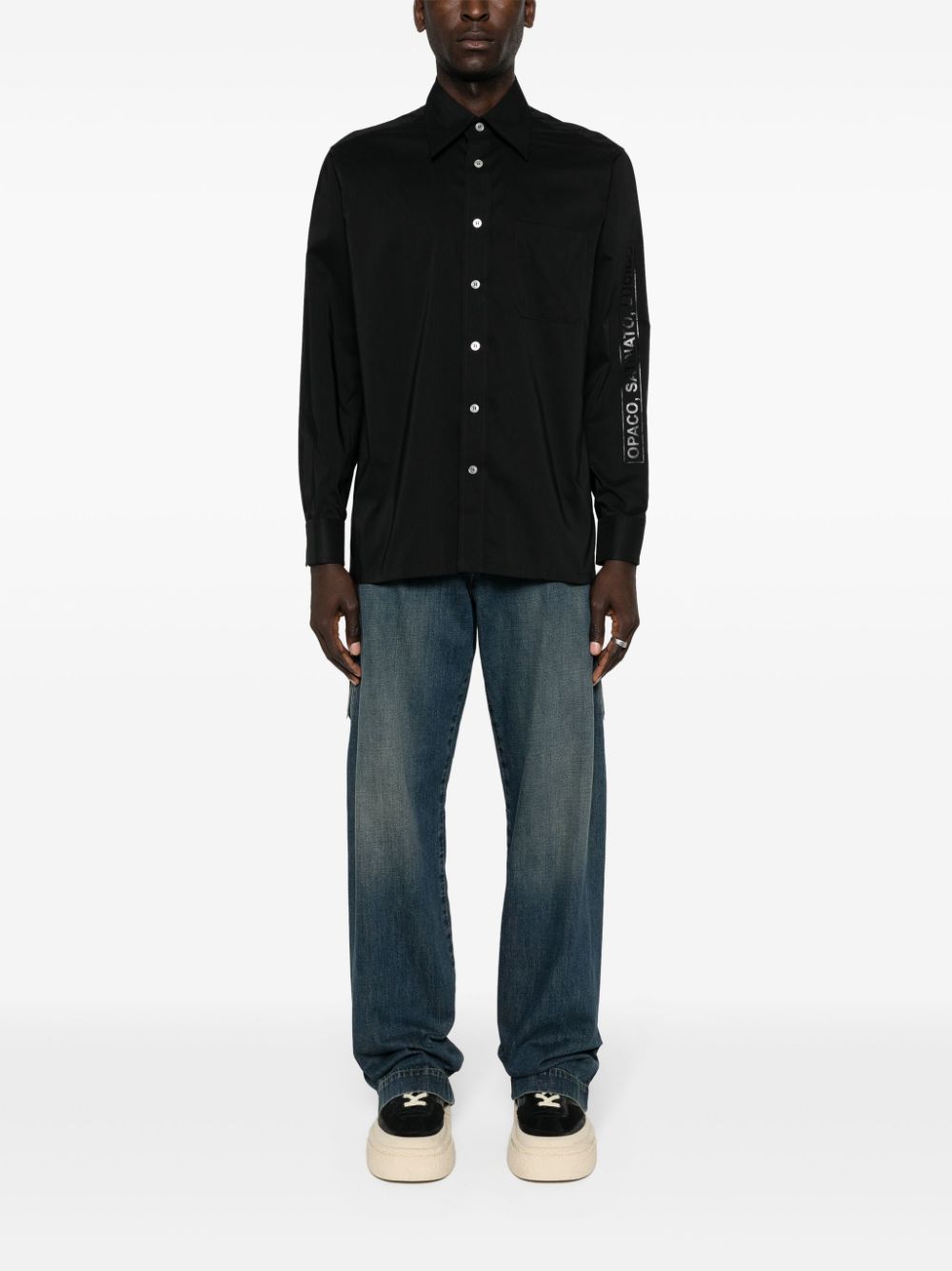 MM6 MAISON MARGIELA Mid-Rise Wide Leg Denim Jeans