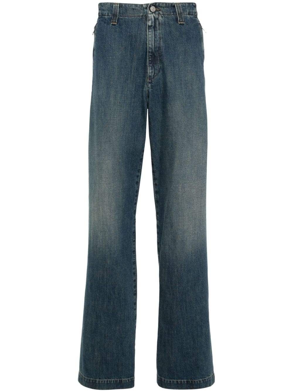 MM6 MAISON MARGIELA Mid-Rise Wide Leg Denim Jeans