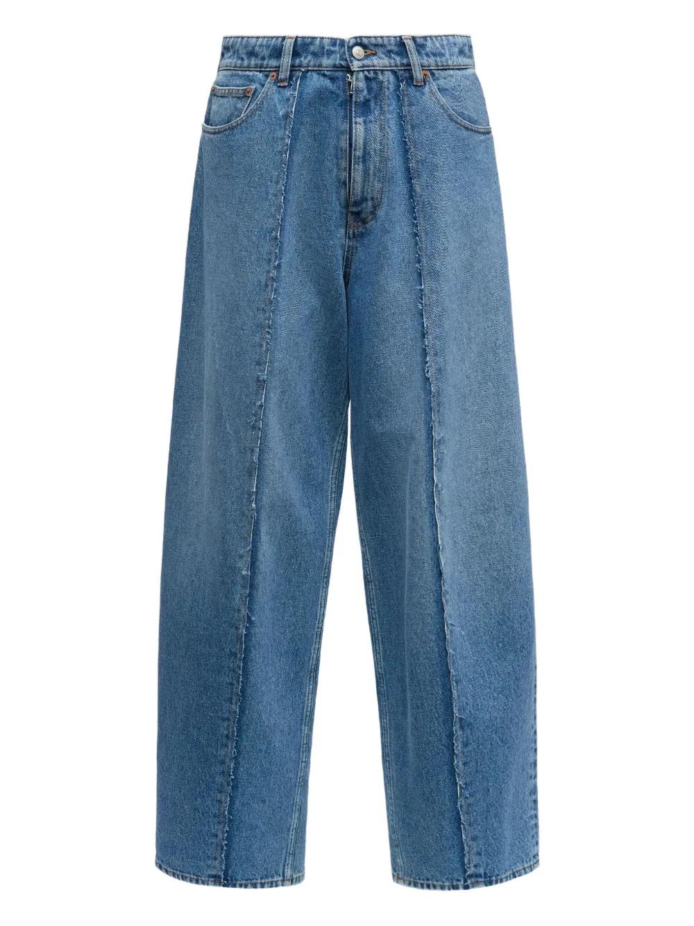 MM6 MAISON MARGIELA Frayed Detail High-Waisted Jeans for Men