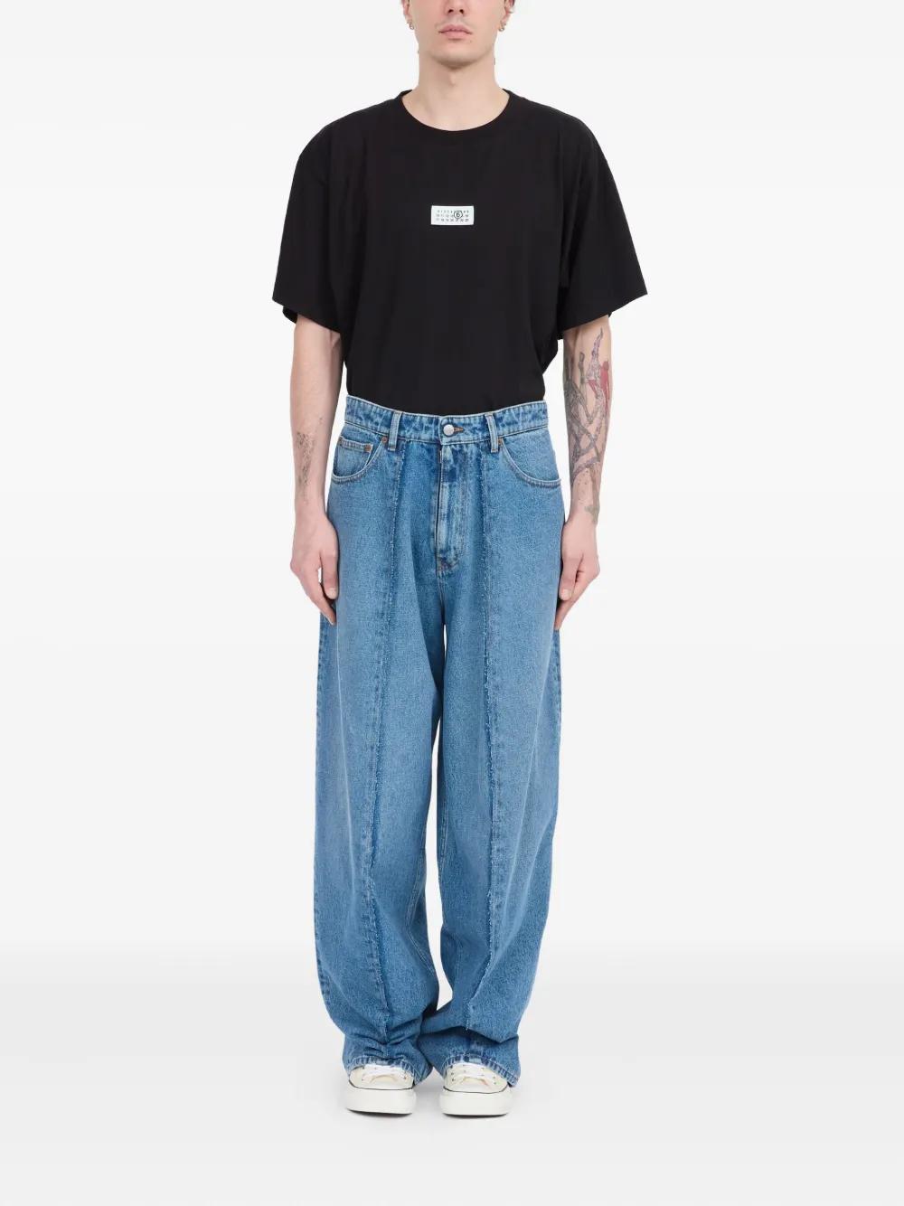 MM6 MAISON MARGIELA Frayed Detail High-Waisted Jeans for Men