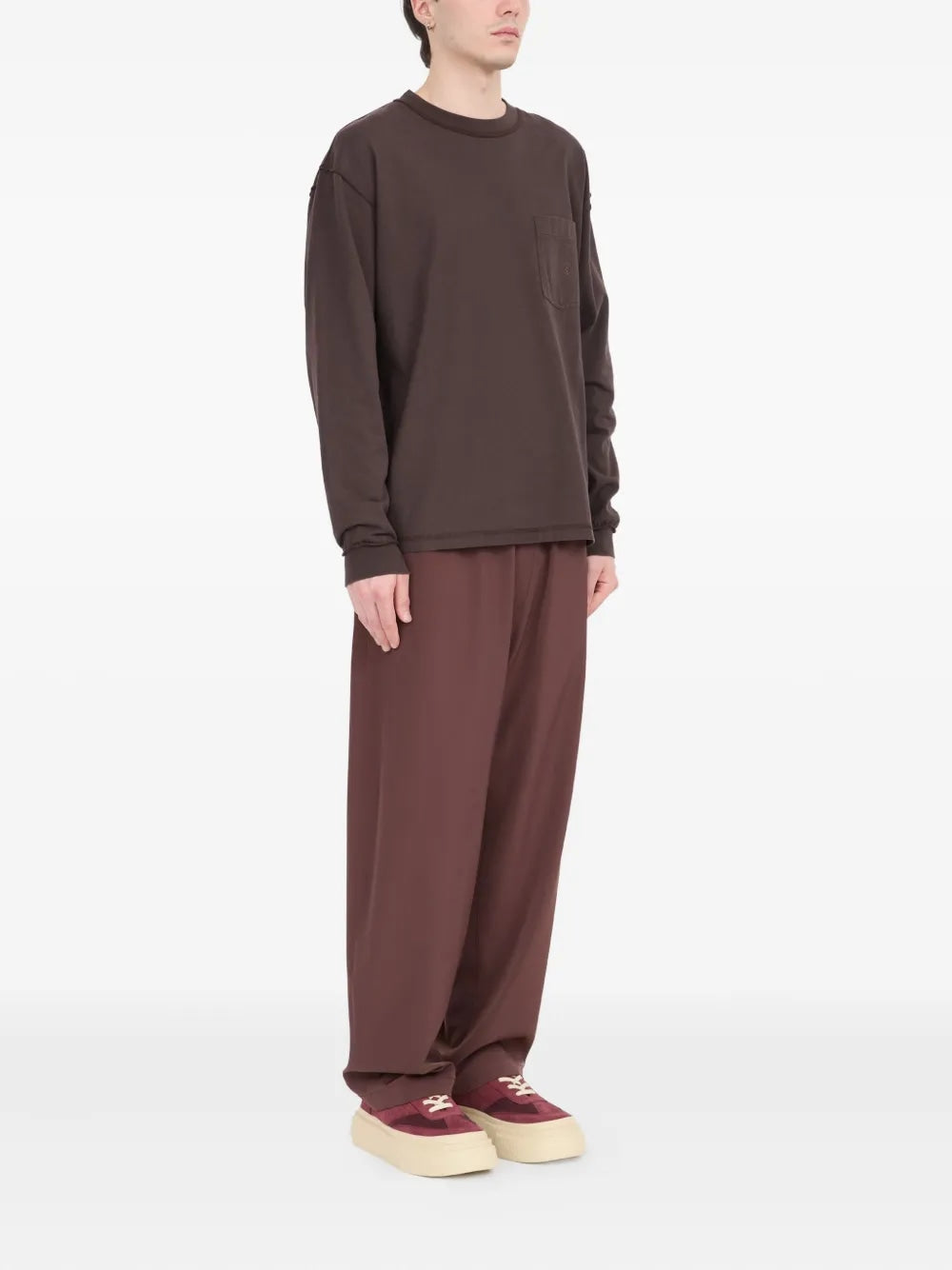 MM6 MAISON MARGIELA Long Sleeve Top with Embroidered Logo