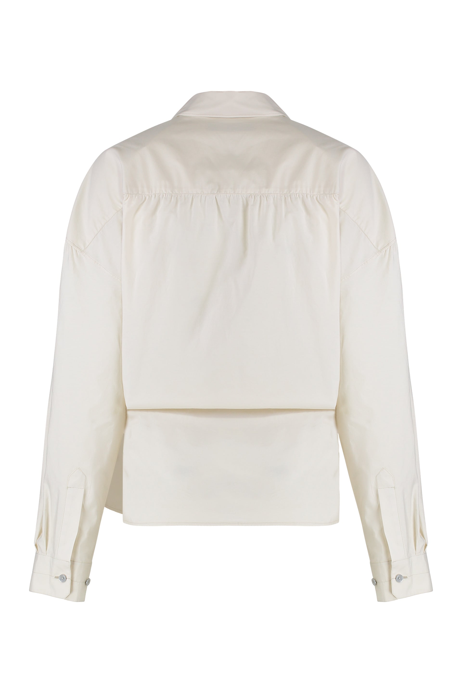LEMAIRE Asymmetrical Fastening Silk-Cotton Blend Women's Shirt