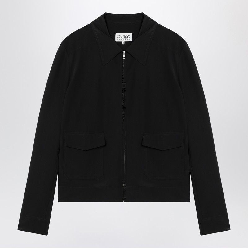 MM6 MAISON MARGIELA Zip-Up Silk Jacket for Men - SS25