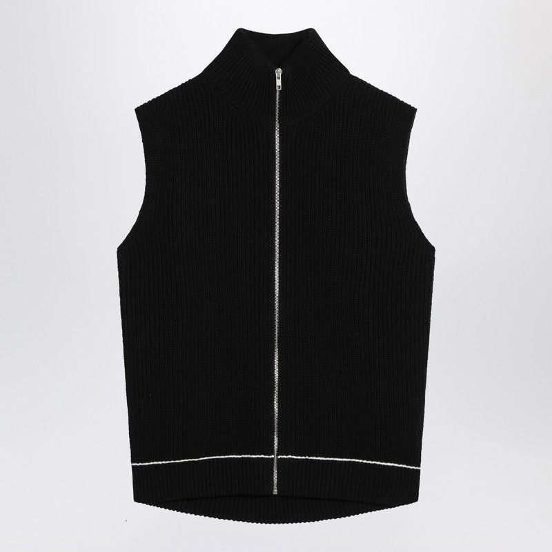 MM6 MAISON MARGIELA Zip Front Knit Gilet for Men - SS25