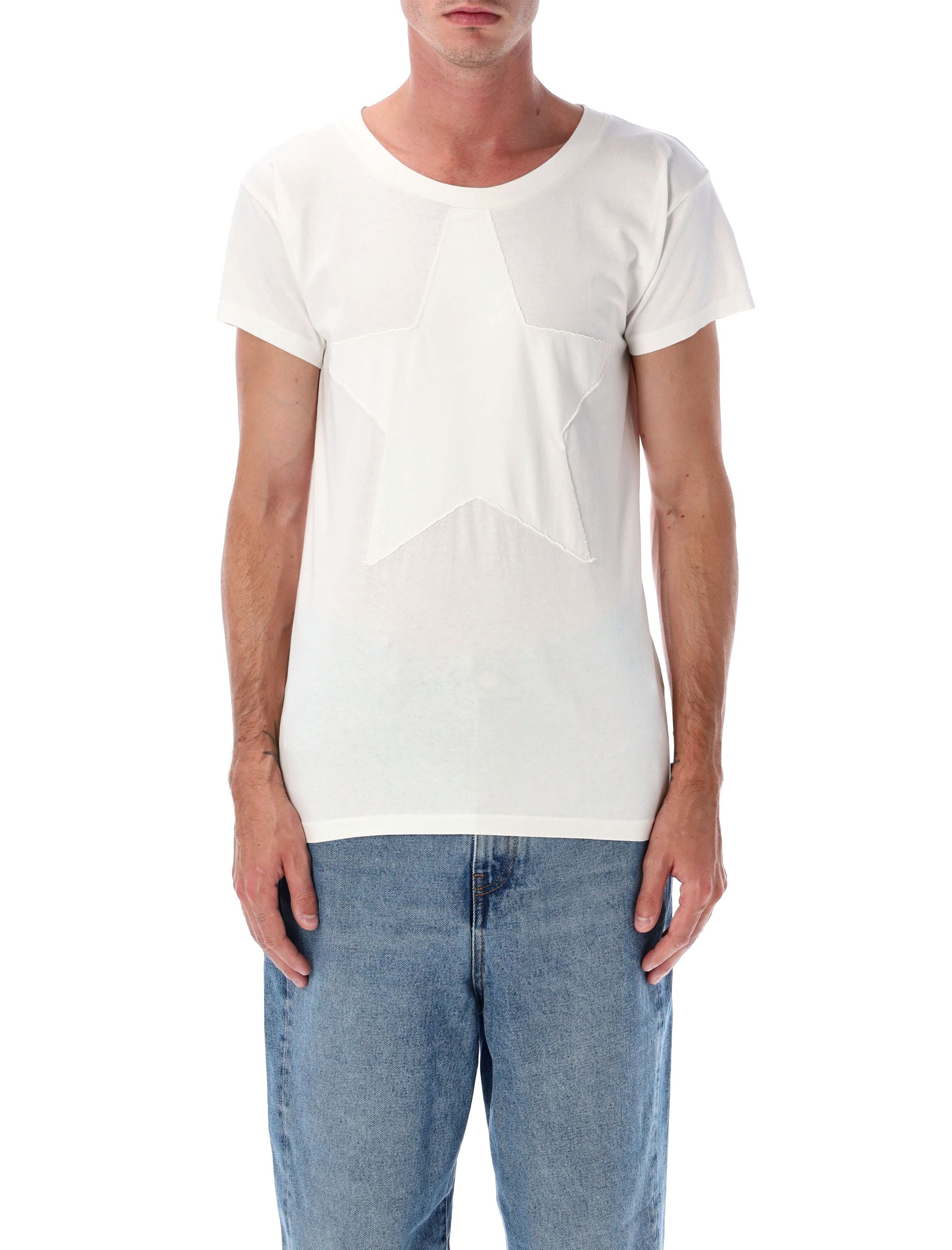 MM6 MAISON MARGIELA Fitted Cotton T-Shirt with Star Motif - Size L