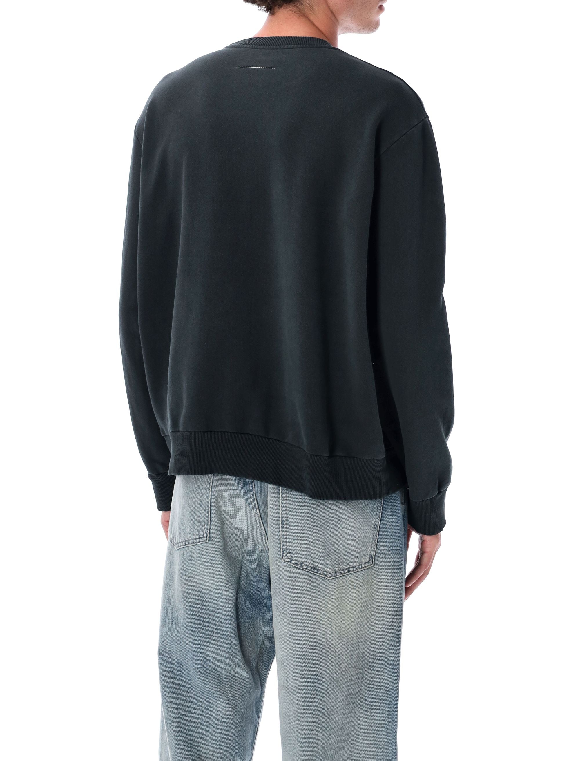 MM6 MAISON MARGIELA Numeric Logo Cotton Crewneck Sweatshirt (Size L)