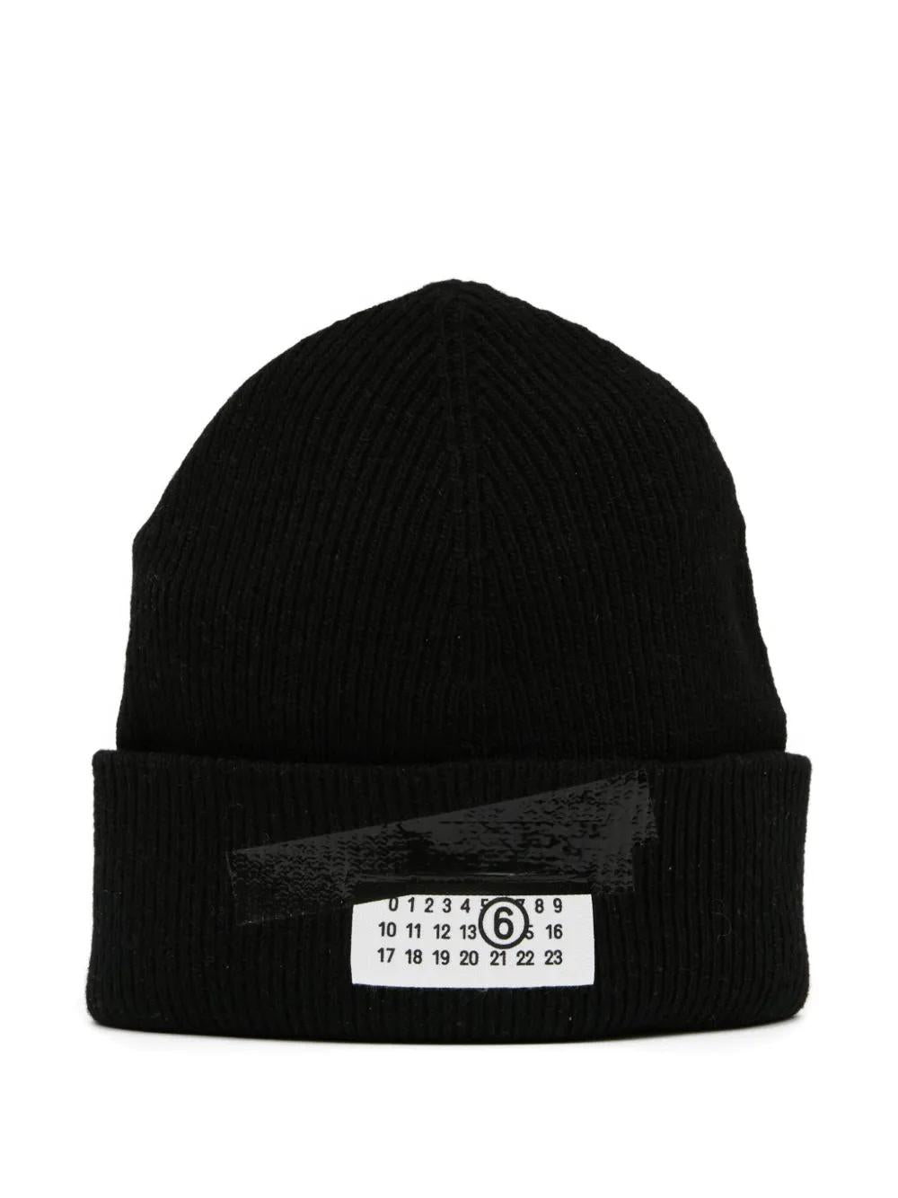 MM6 MAISON MARGIELA Tape Logo Beanie for Men - FW25
