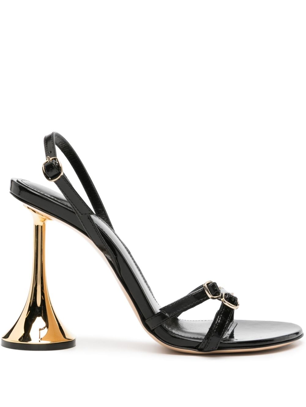 COPERNI Sculpted Heel Leather Sandals with Buckle Fastening - 100MM
