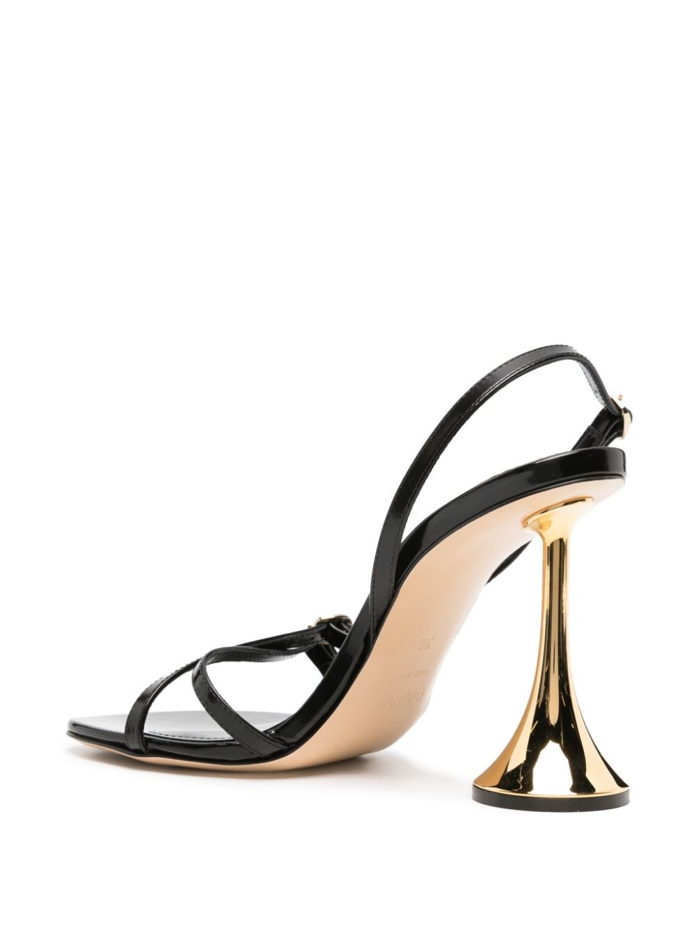 COPERNI Sculpted Heel Leather Sandals with Buckle Fastening - 100MM