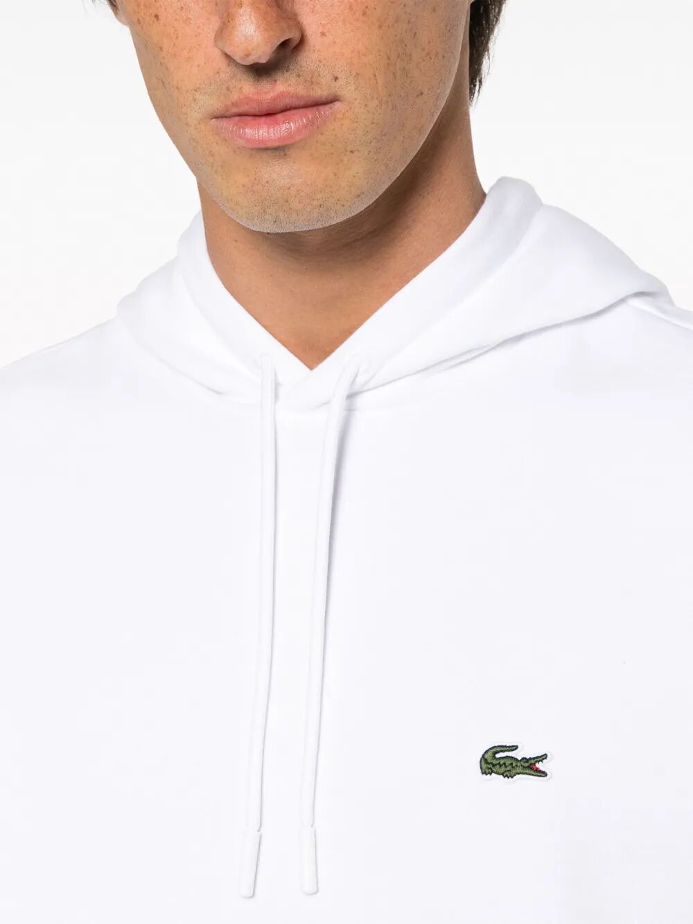LACOSTE Classic Fit Fleece Hoodie for Men