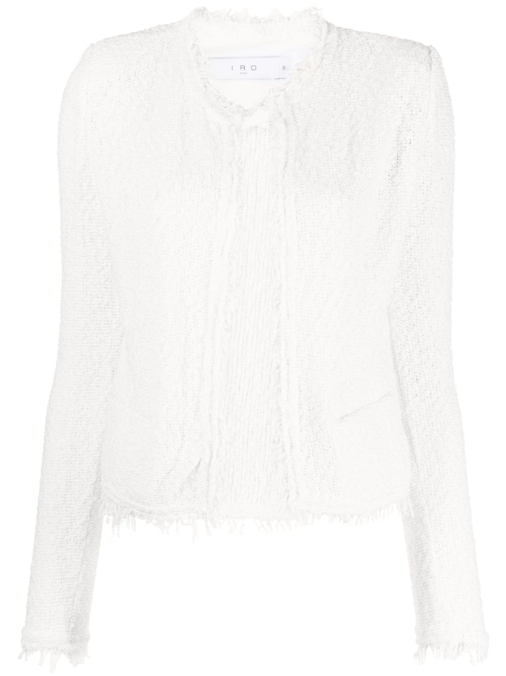 IRO Textured Long Sleeve Open Front Cotton Jacket
