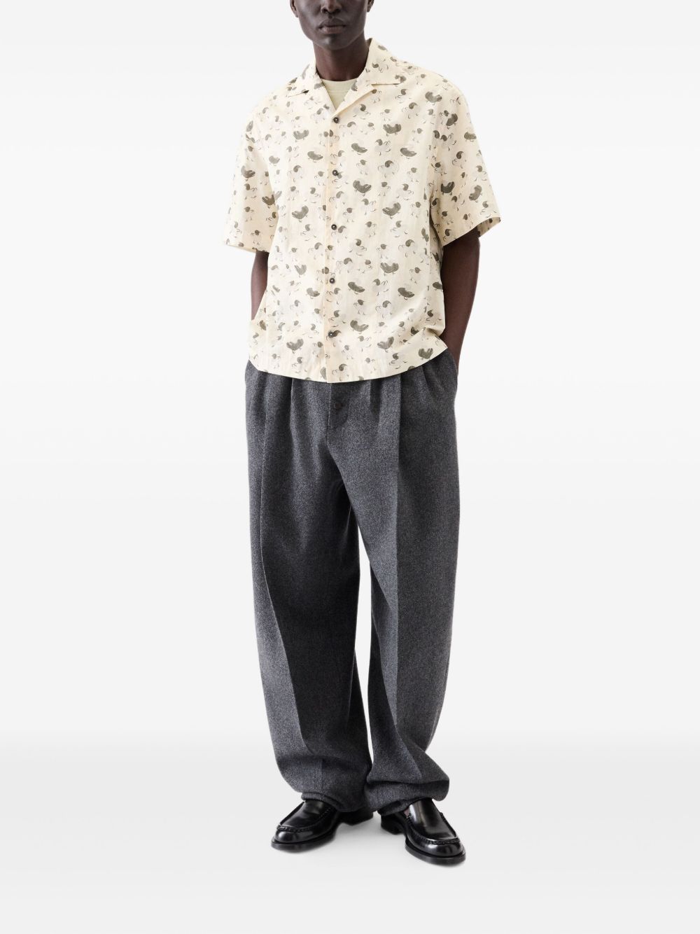 JACQUEMUS Relaxed Fit Floral Print Button-Up Shirt