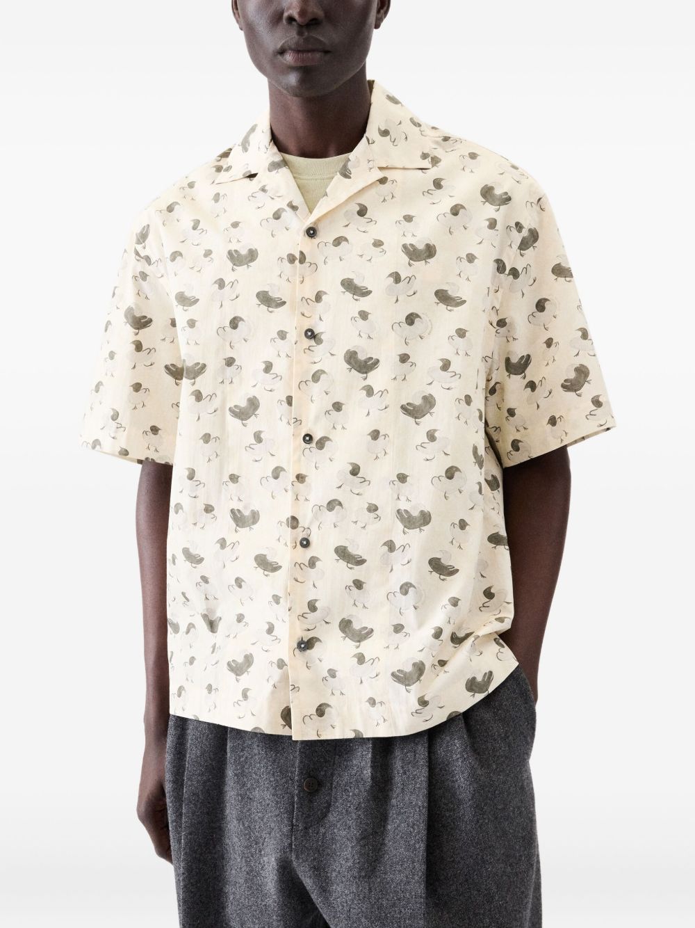 JACQUEMUS Floral-Print Short Sleeve Shirt