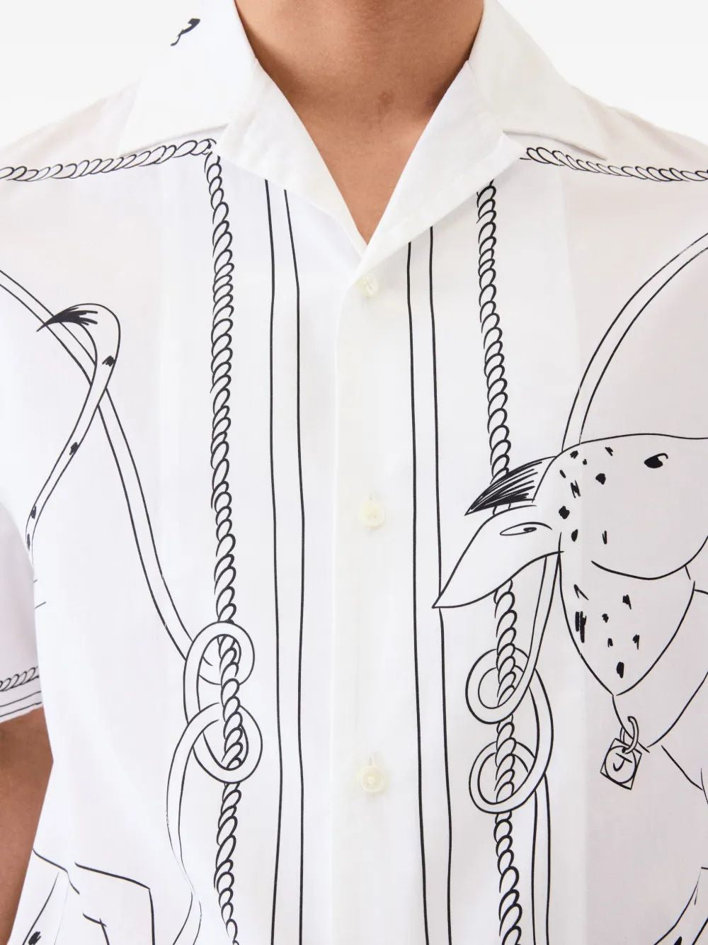 JACQUEMUS Bowling Shirt with Dog Print - Size 50