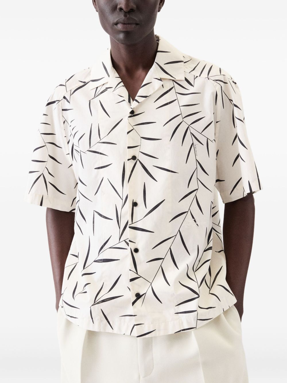JACQUEMUS Leaf-Print Short-Sleeved Shirt