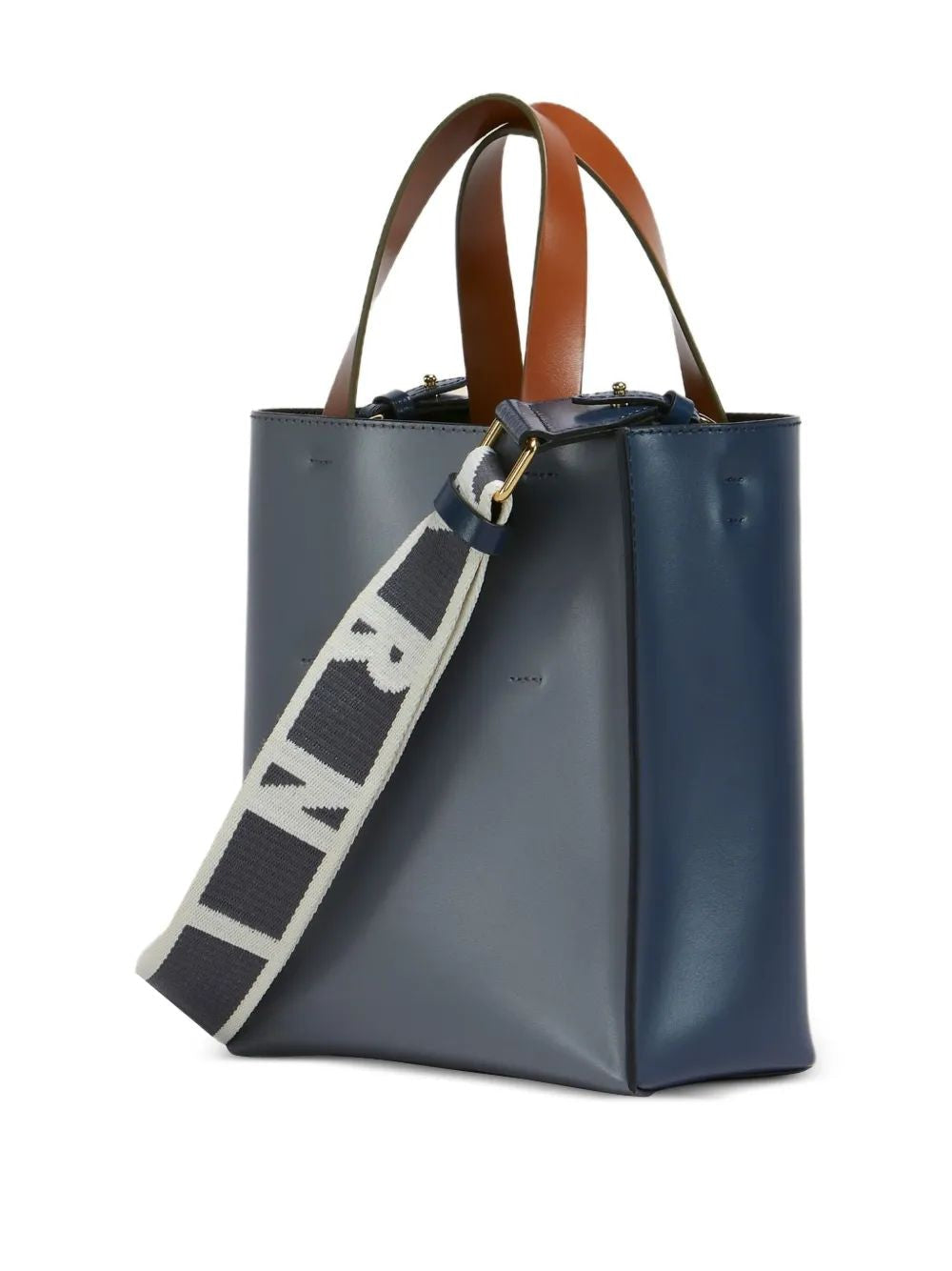MARNI Mini Structured Two-Tone Tote Handbag