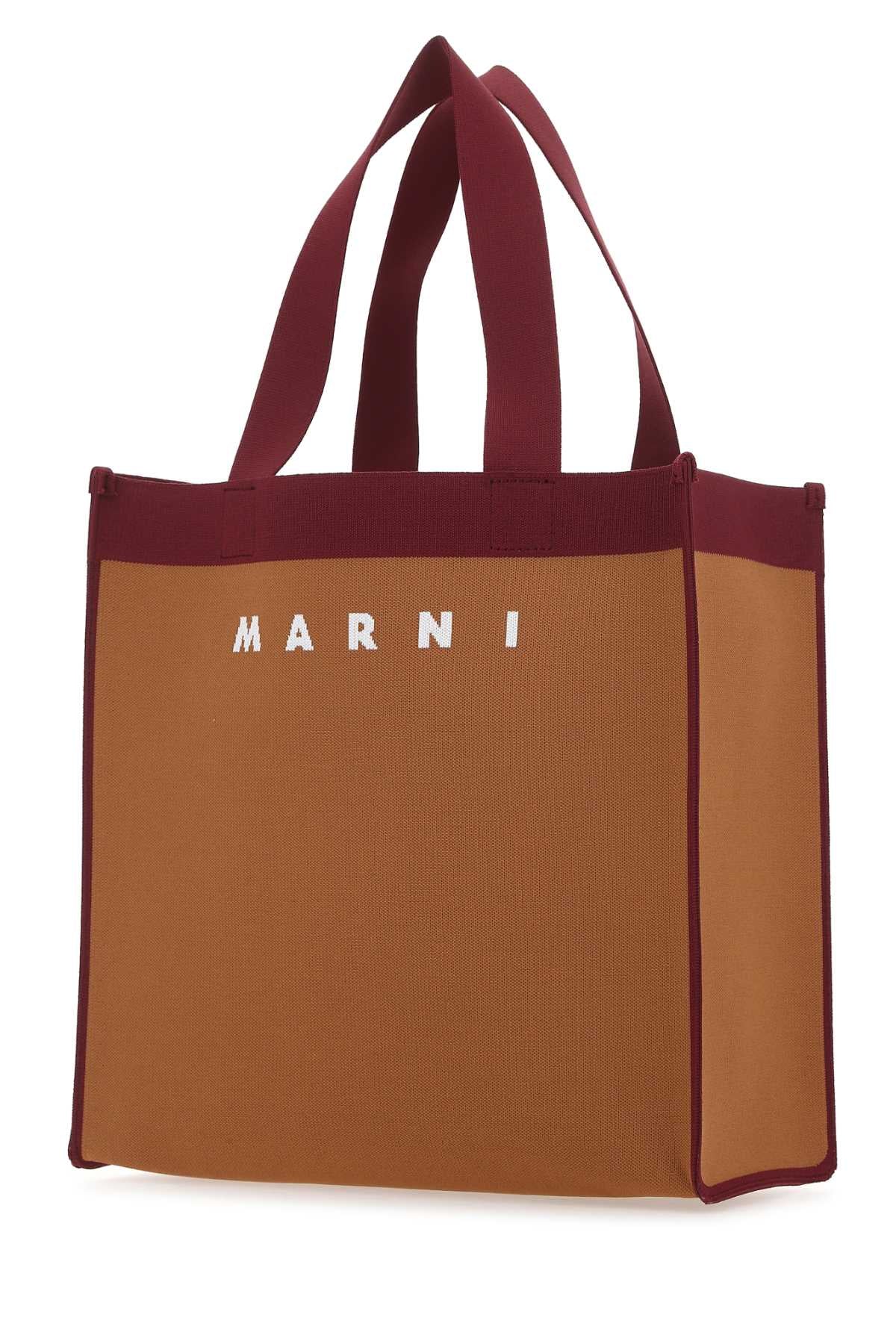 MARNI Two-Tone Medium Shopping Handbag