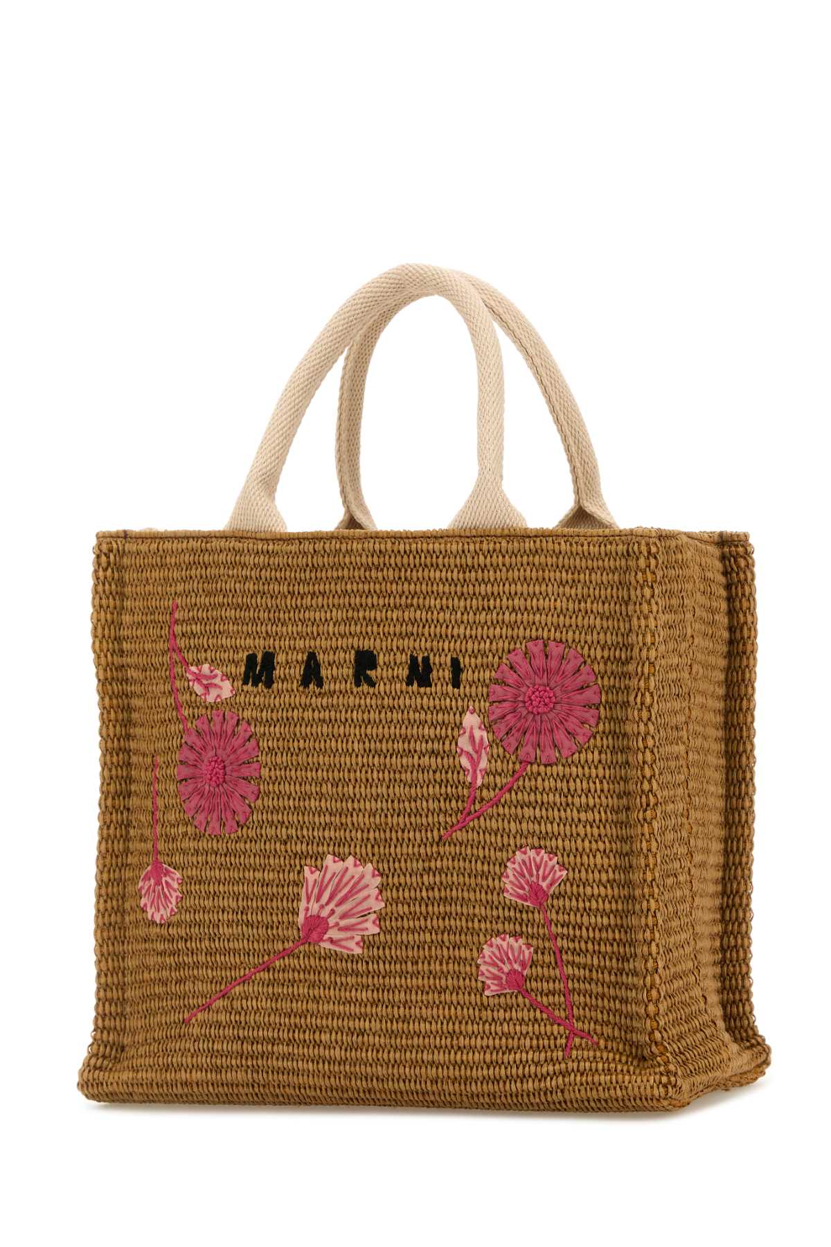 MARNI Mini Raffia Small Shopping Handbag