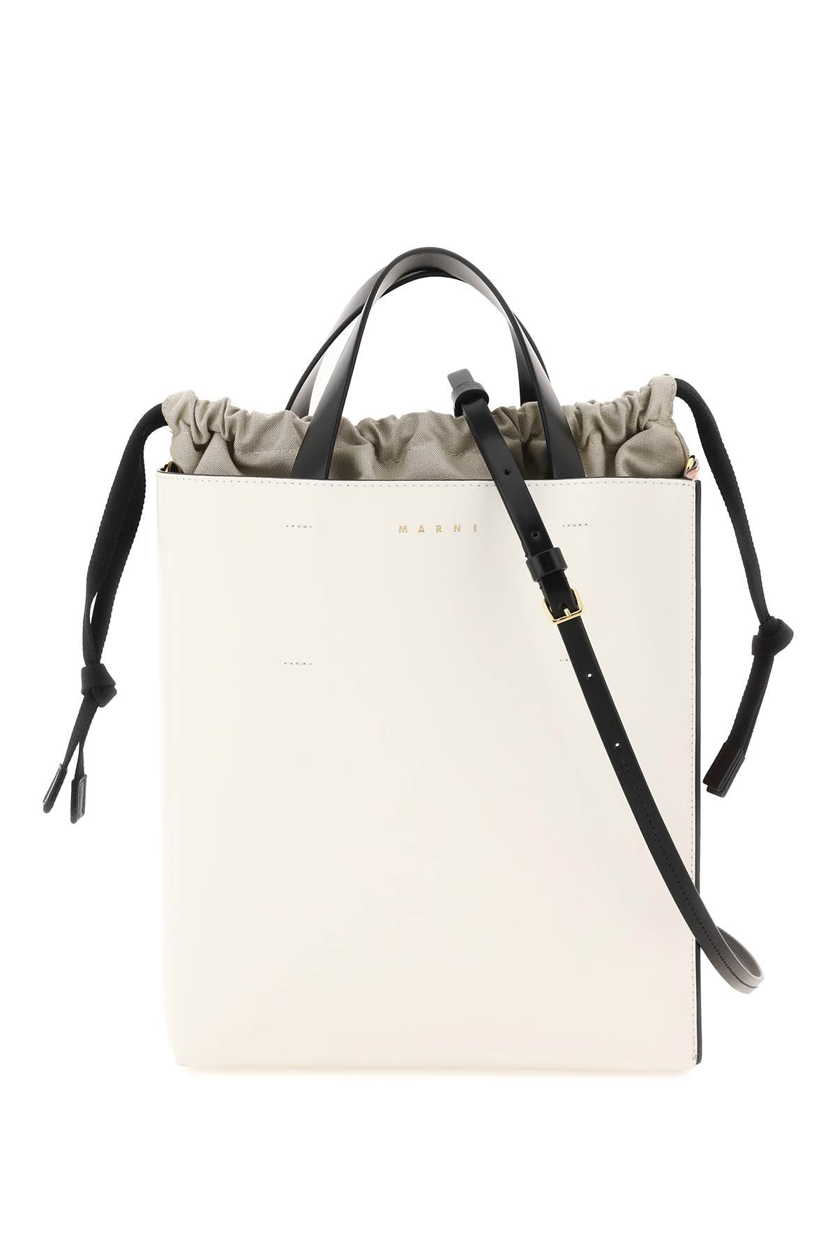 MARNI Mini Leather Shopping Tote Bag