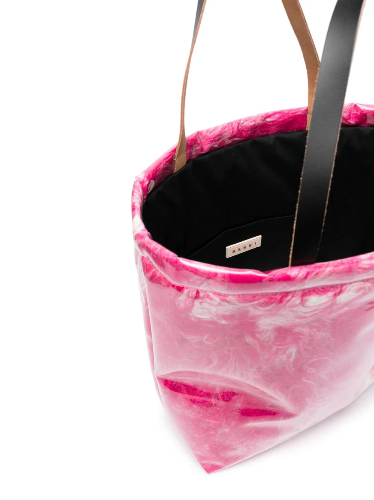 MARNI Logo Patch Covered Shearling Tote Handbag - 45x41x16 CM