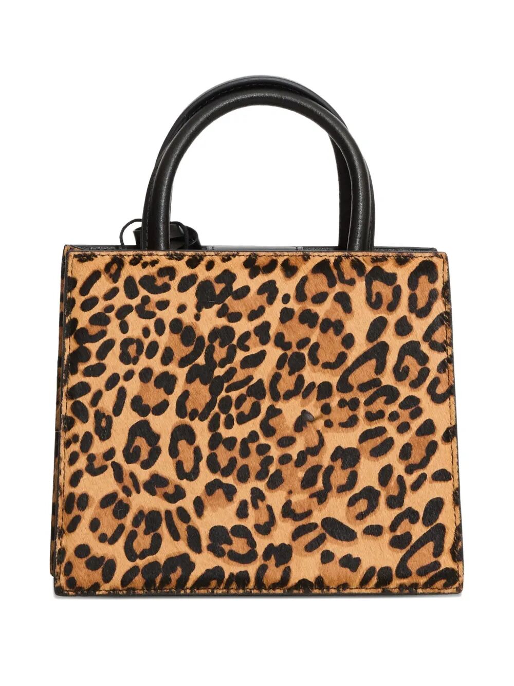 MC2 SAINT BARTH Mini Leopard Brushed Leather Shop Handbag
