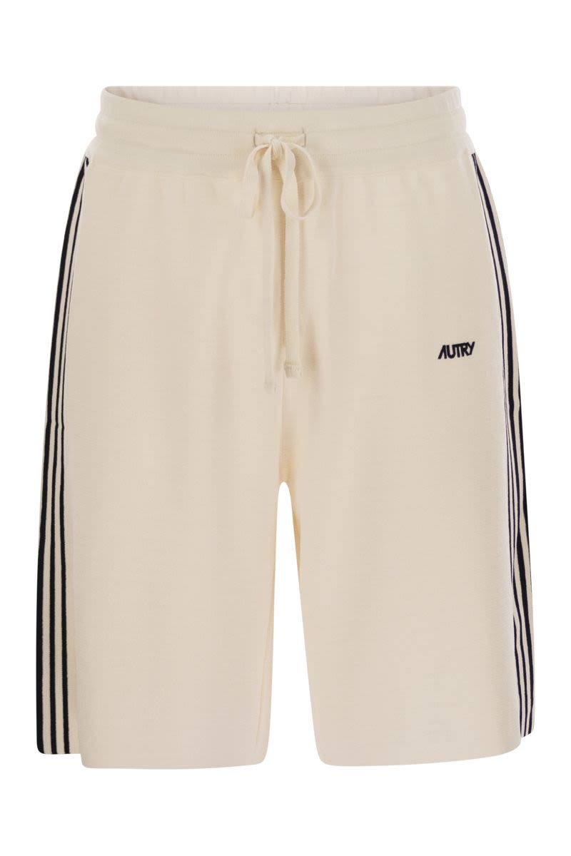 AUTRY Regular Fit Mini Viscose Trousers with Side Stripes