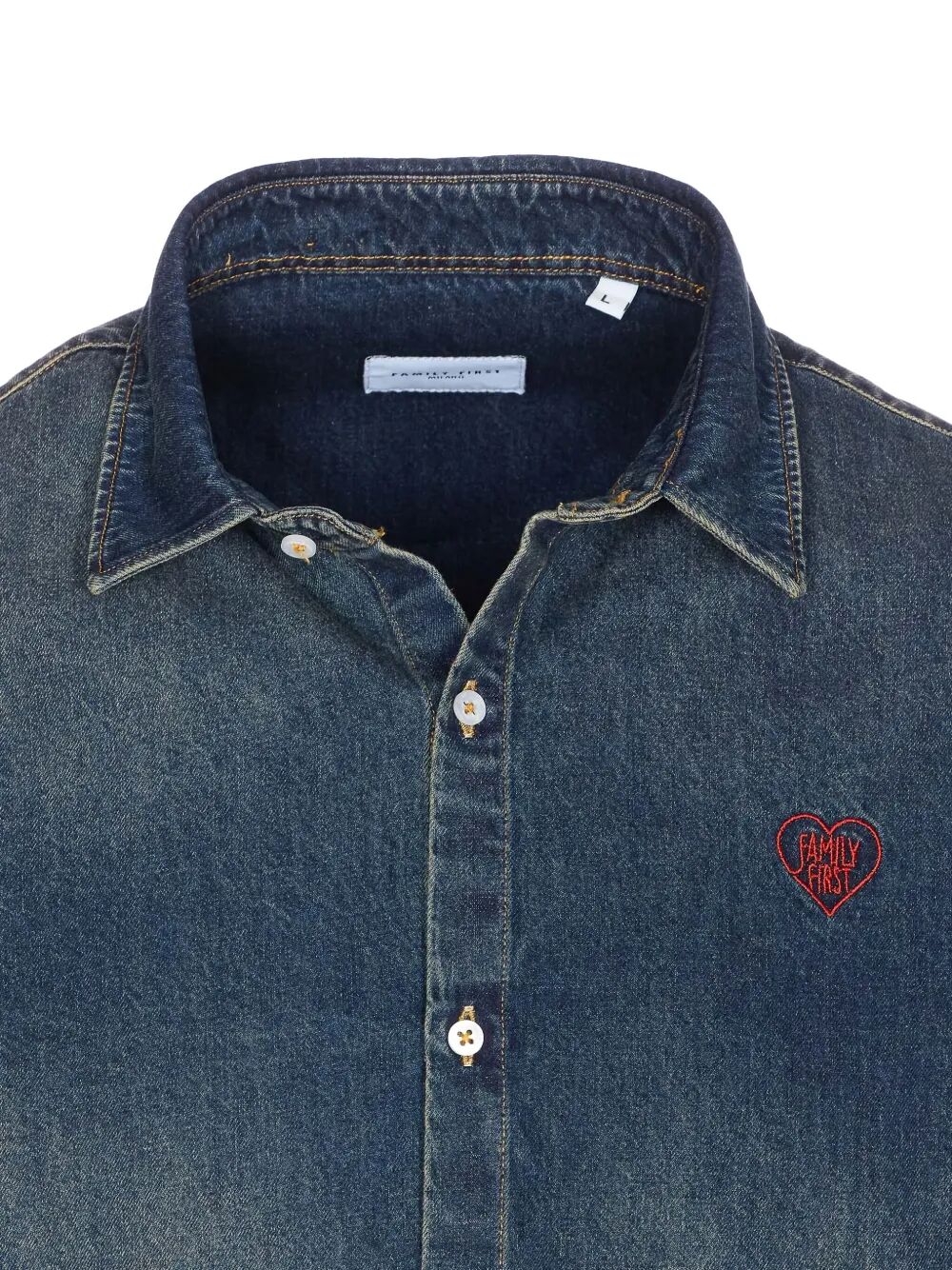 FAMILY FIRST Classic Denim Shirt for Men - Fall 2025 Edition