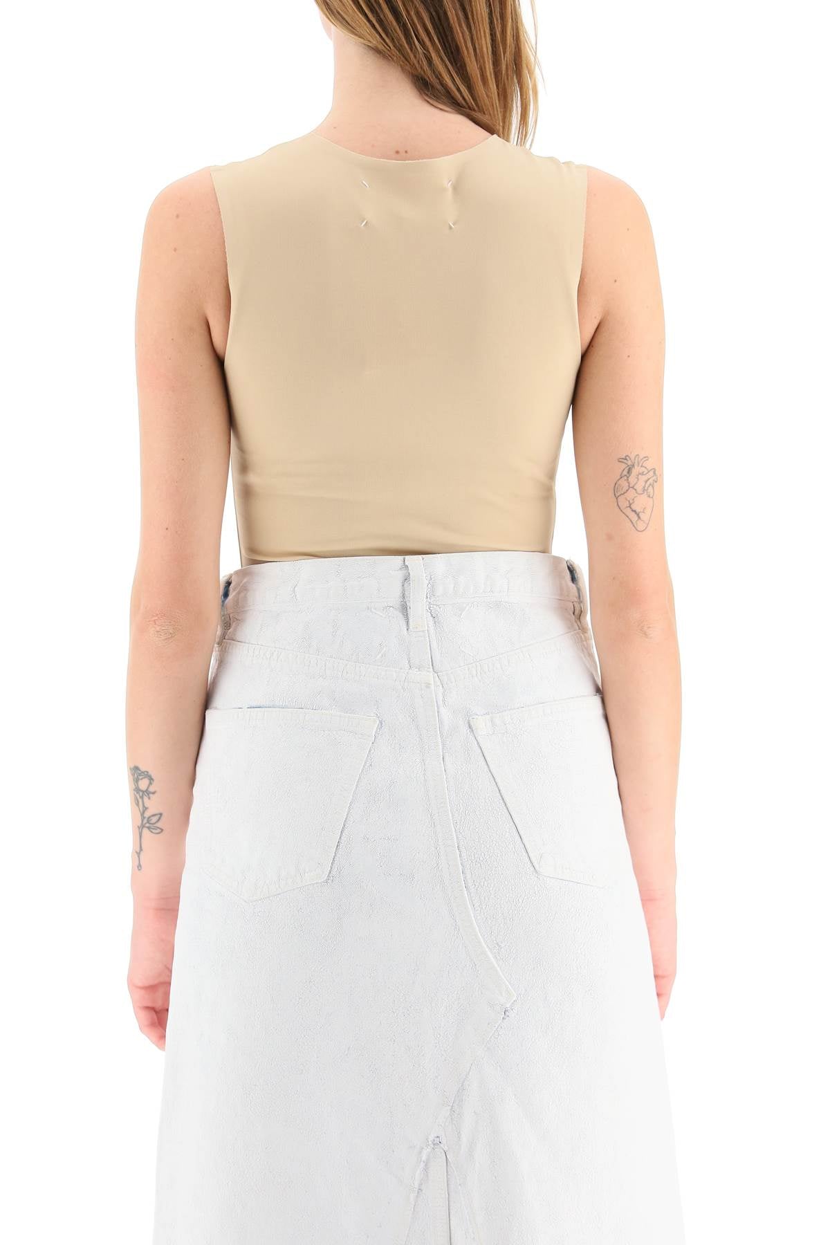 MAISON MARGIELA Women’s Mini Stretch Viscose Bodysuit