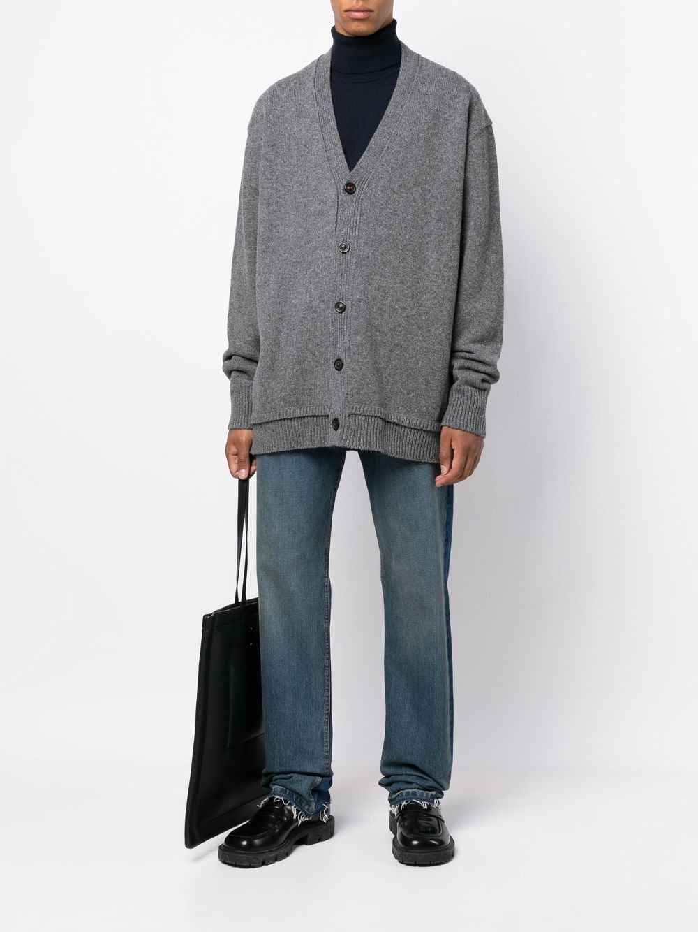 MAISON MARGIELA Medium Grey Wool Sweater for Men