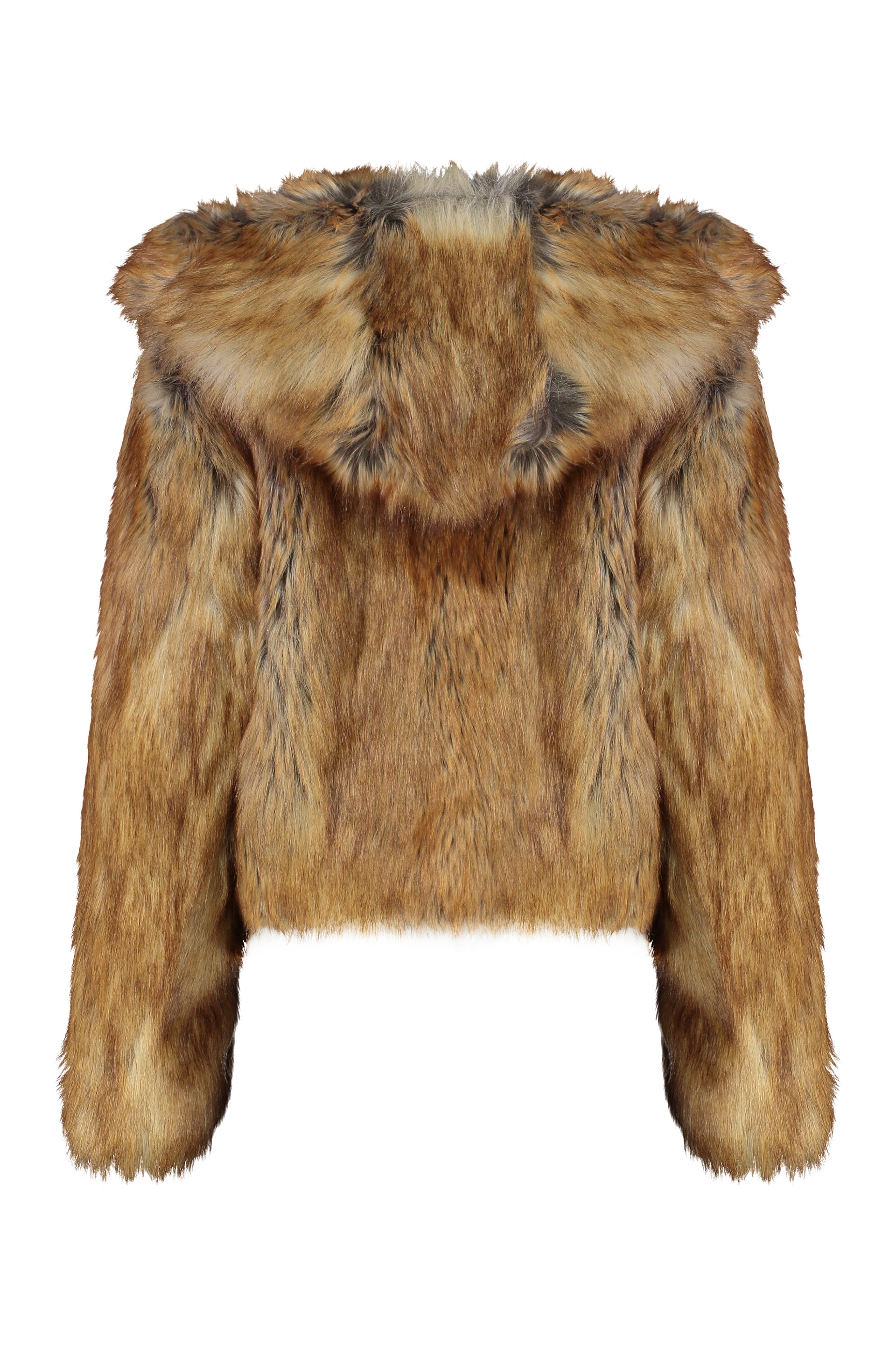 BB COUTURE Siberian Faux Fur Jacket with Lapel Collar