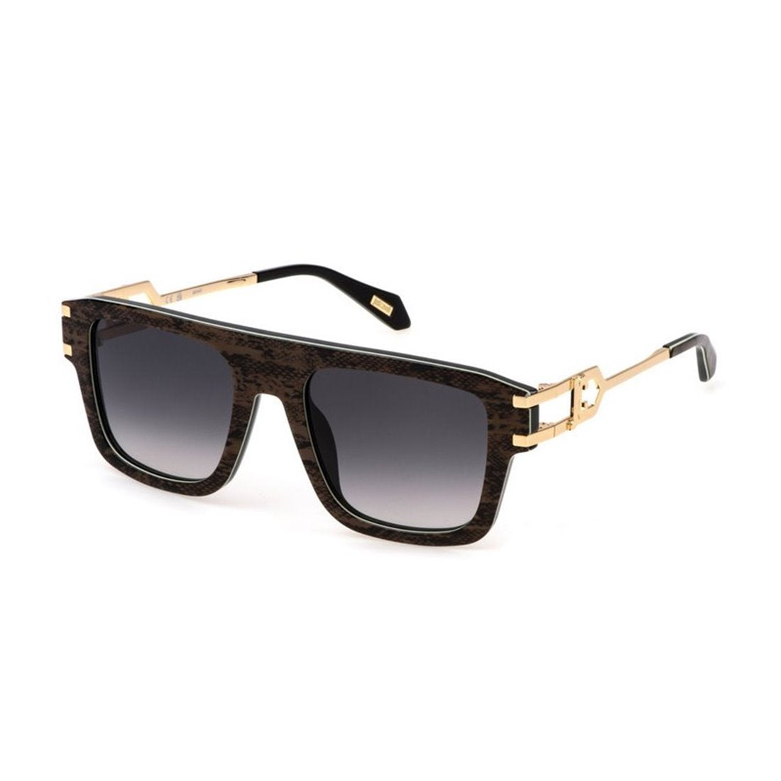 JUST CAVALLI Sleek Python Frame Smoke Gradient Sunglasses for Men