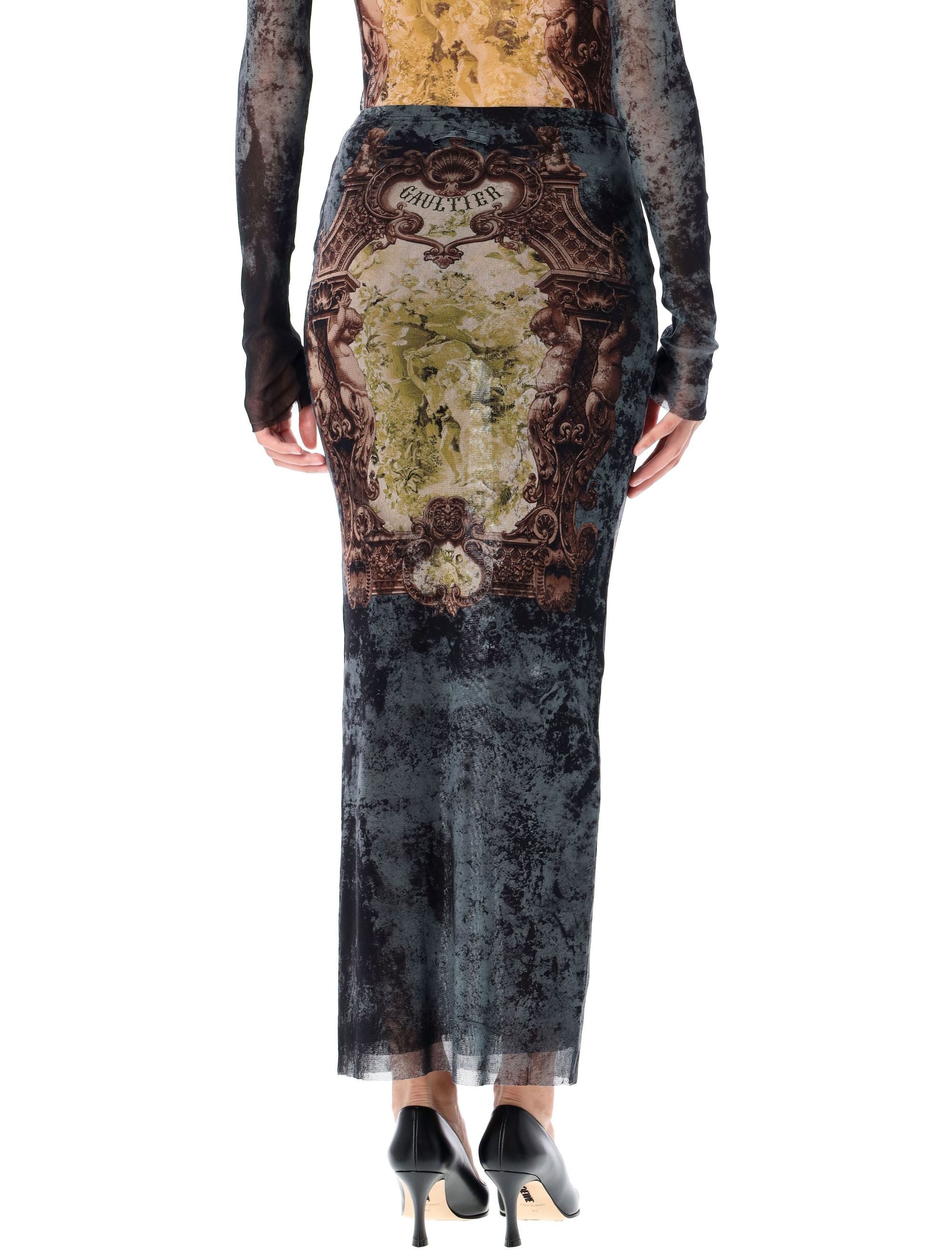 JEAN PAUL GAULTIER The Long Medaillon Skirt - Ankle Length Tight Fit