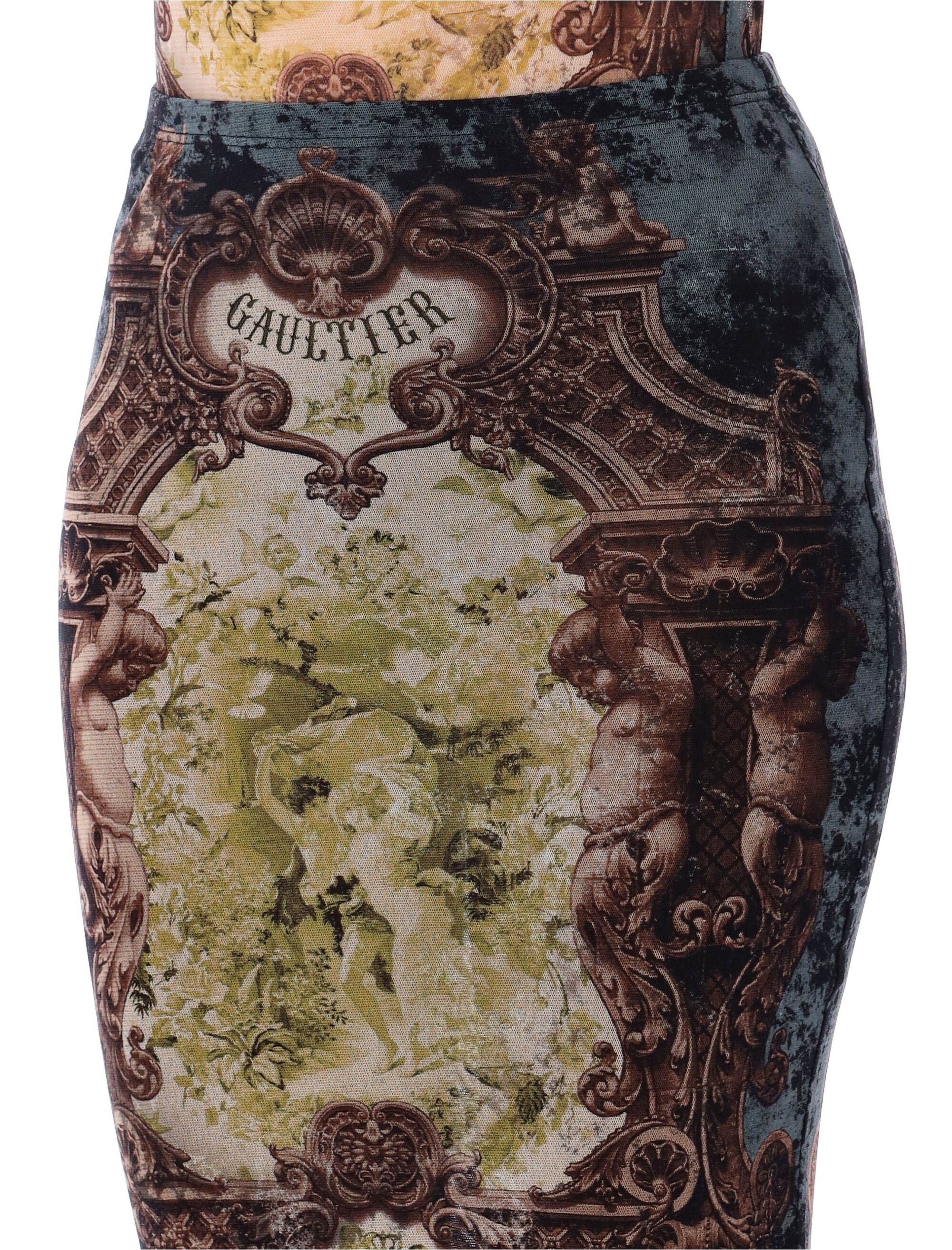 JEAN PAUL GAULTIER The Long Medaillon Skirt - Ankle Length Tight Fit