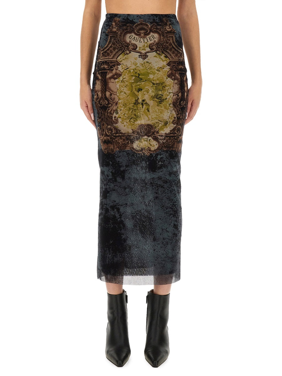 JEAN PAUL GAULTIER Multicolour Medallion Mini Skirt - Size S