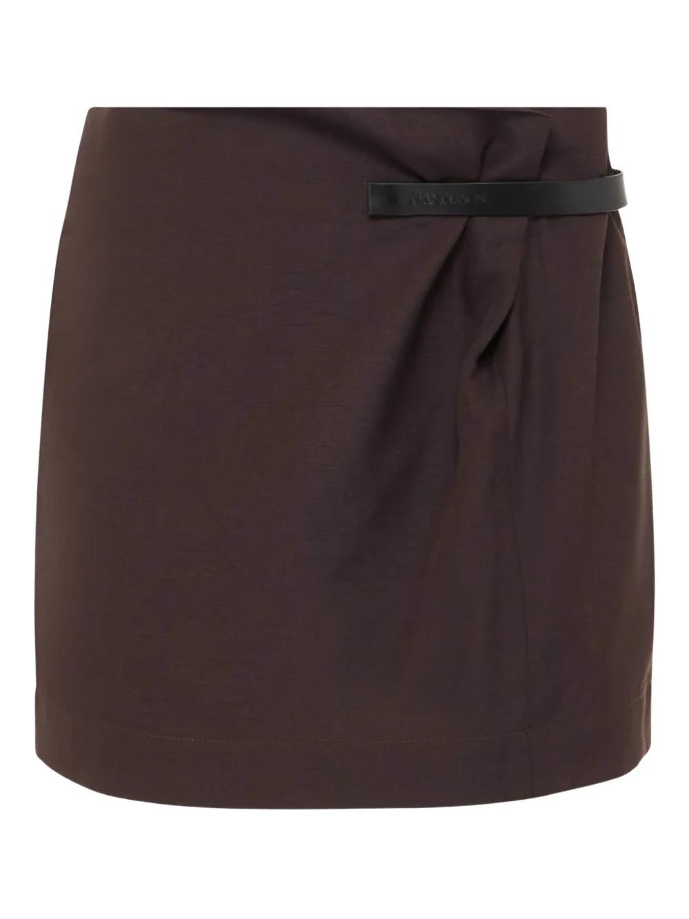 JW ANDERSON Gathered Mini Skirt with Wrap Effect