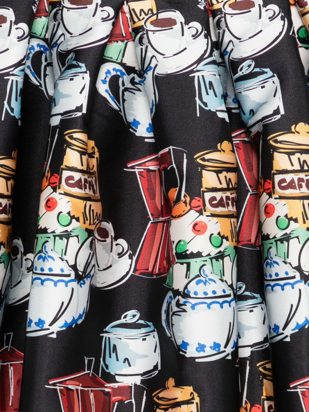 ALESSANDRO ENRIQUEZ Pleated A-Line Midi Skirt with High Waist