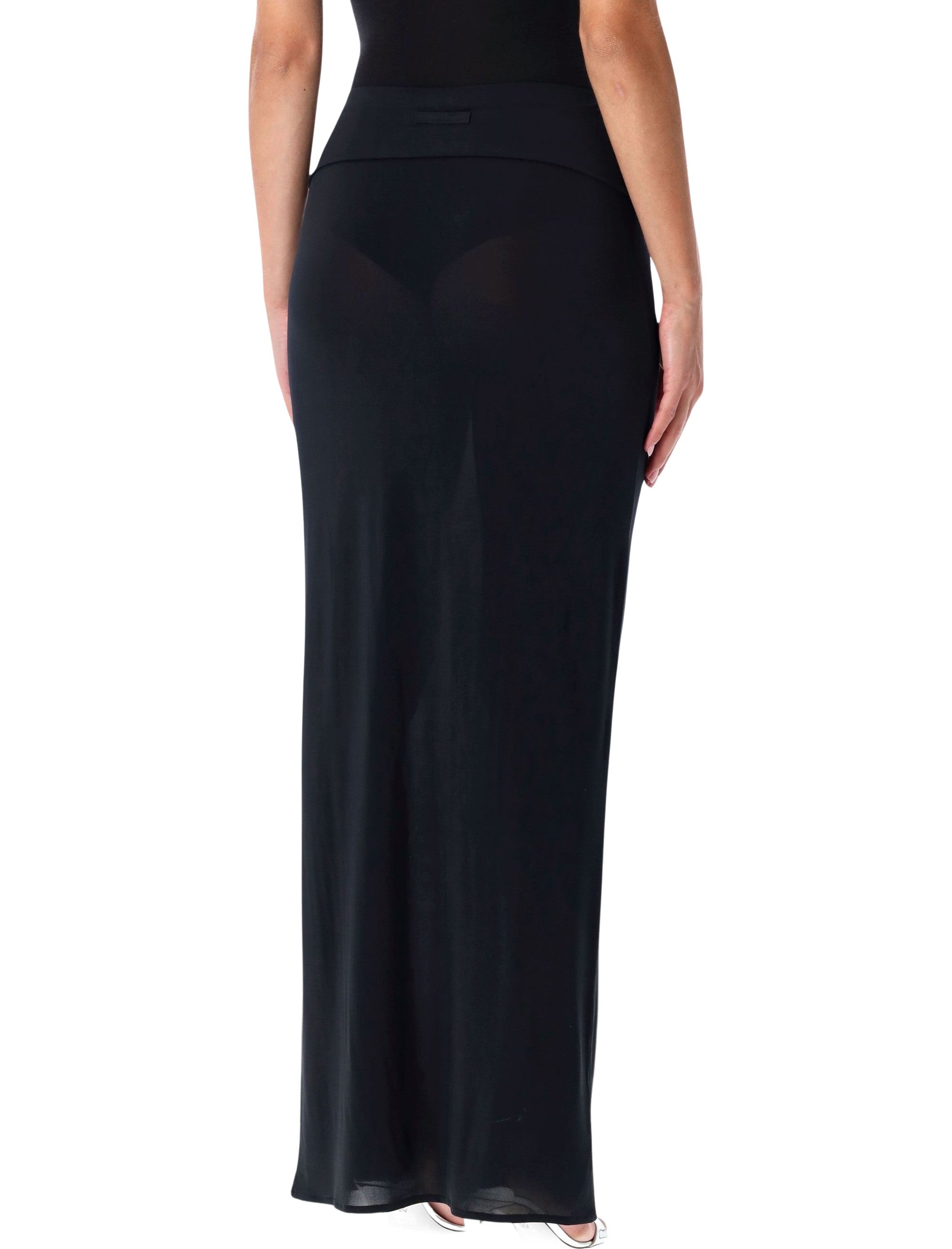 JEAN PAUL GAULTIER Long Sheer Skirt with Lingerie Details - Size 36