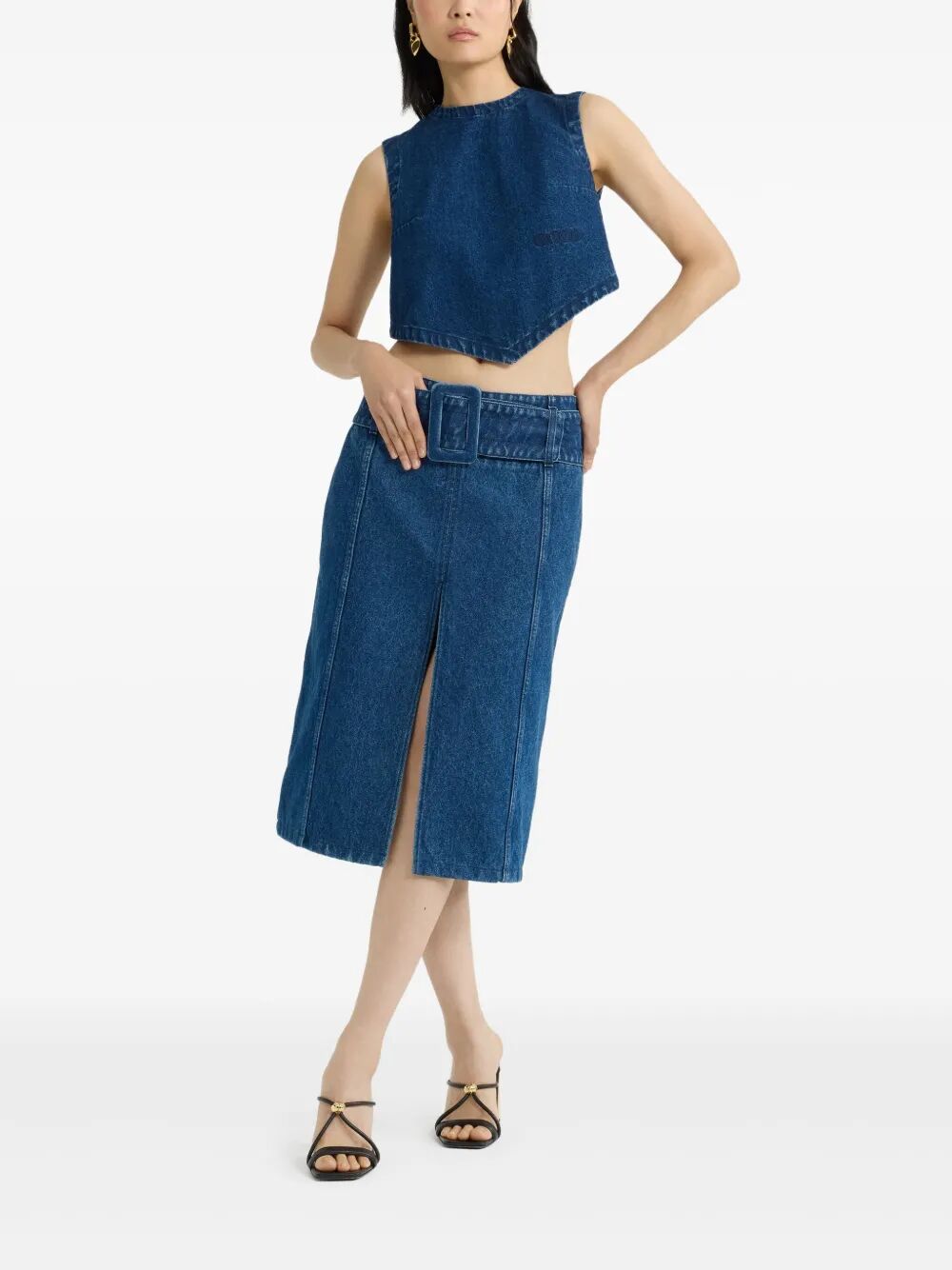 PATOU Belted Midi Skirt for Women - SS25 Collection