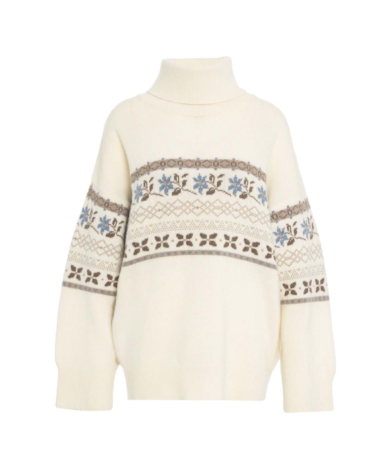 SKALL STUDIO Classic Turtleneck Sweater with Traditional Pattern
