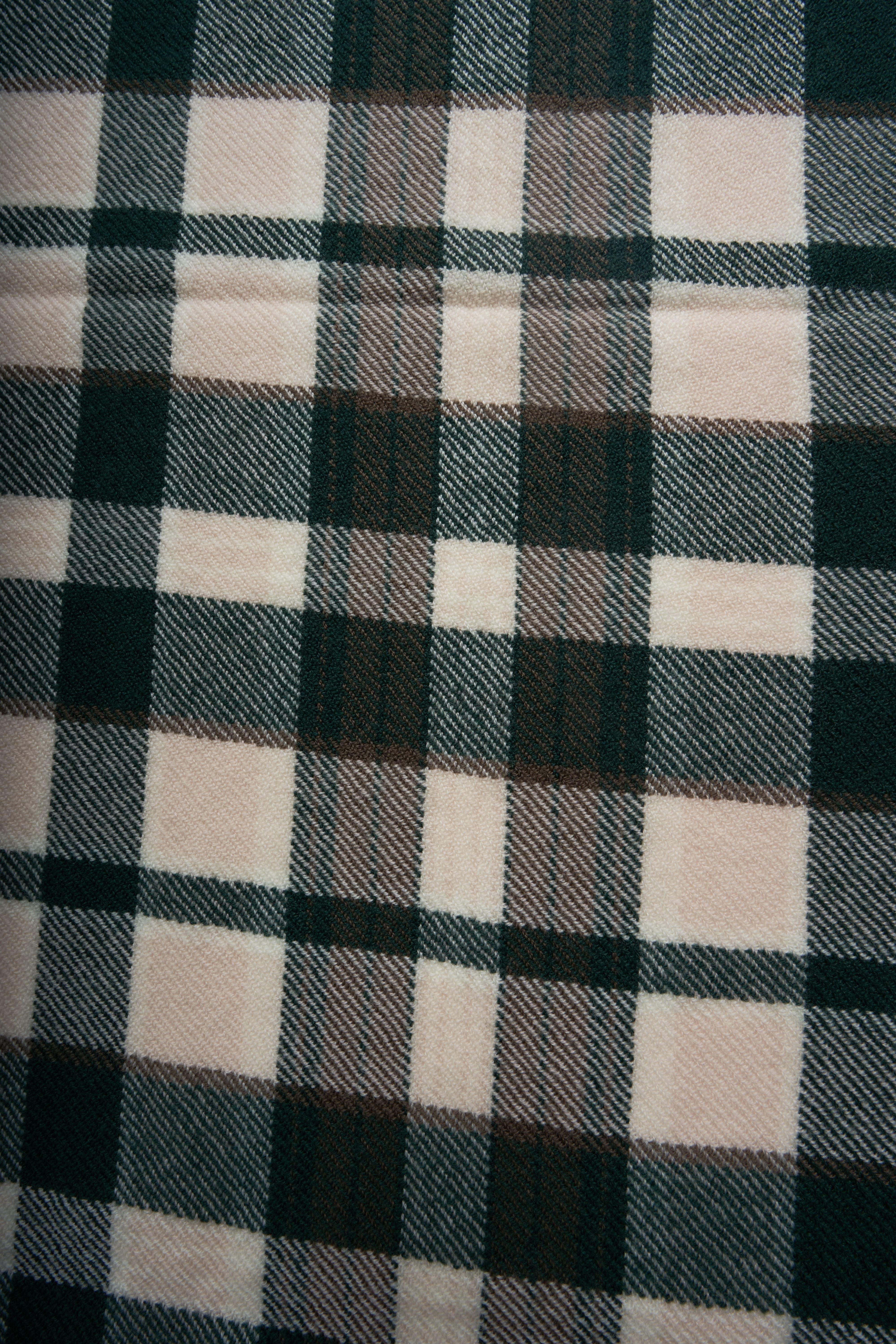 SKALL STUDIO Check Pattern Scarf with Fringes (184 x 50 cm)