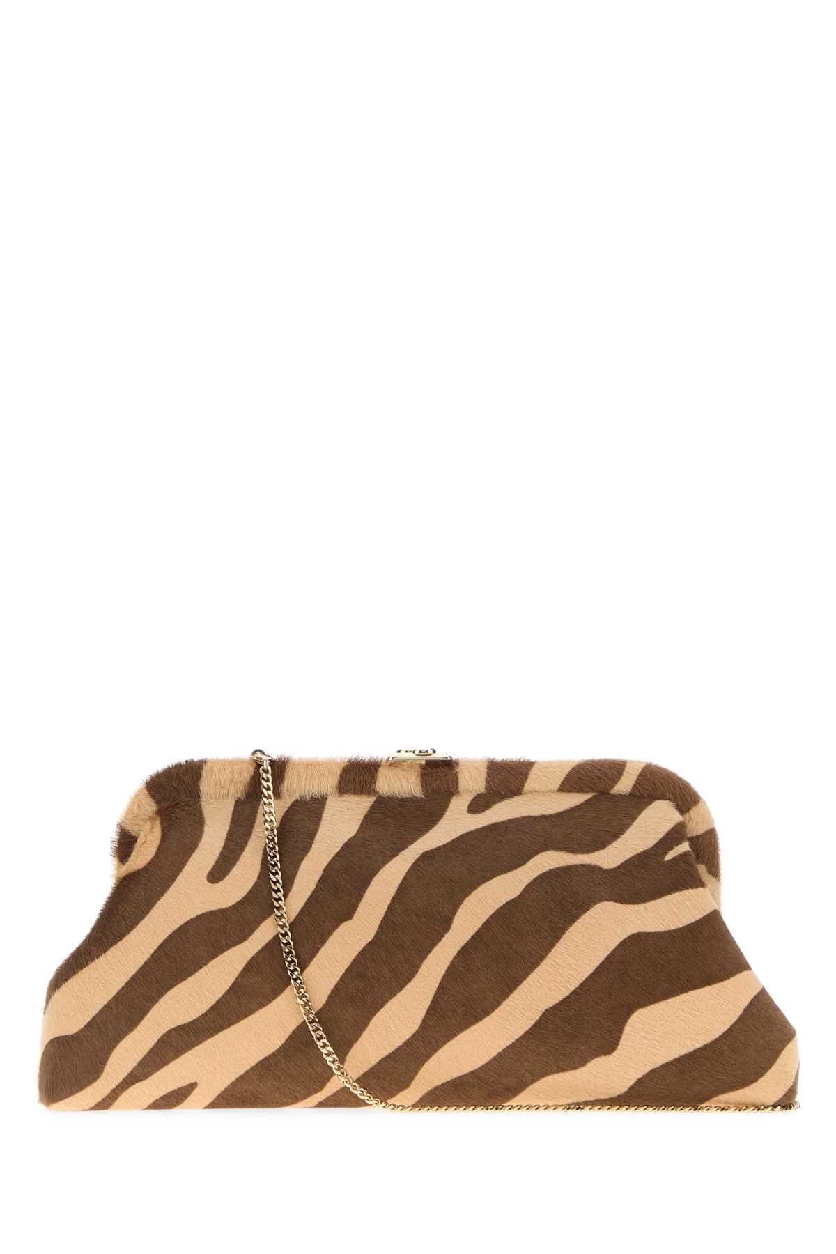 JIMMY CHOO Mini Animal Print Leather Skylar Clutch