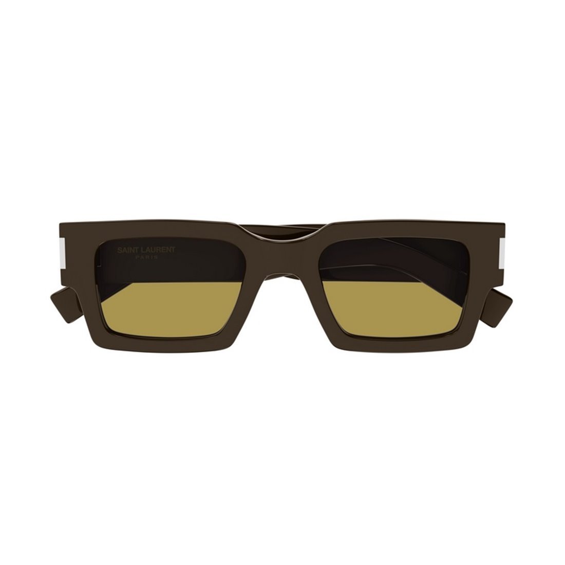 SAINT LAURENT Sleek Men's Sunglasses with Brown Frame